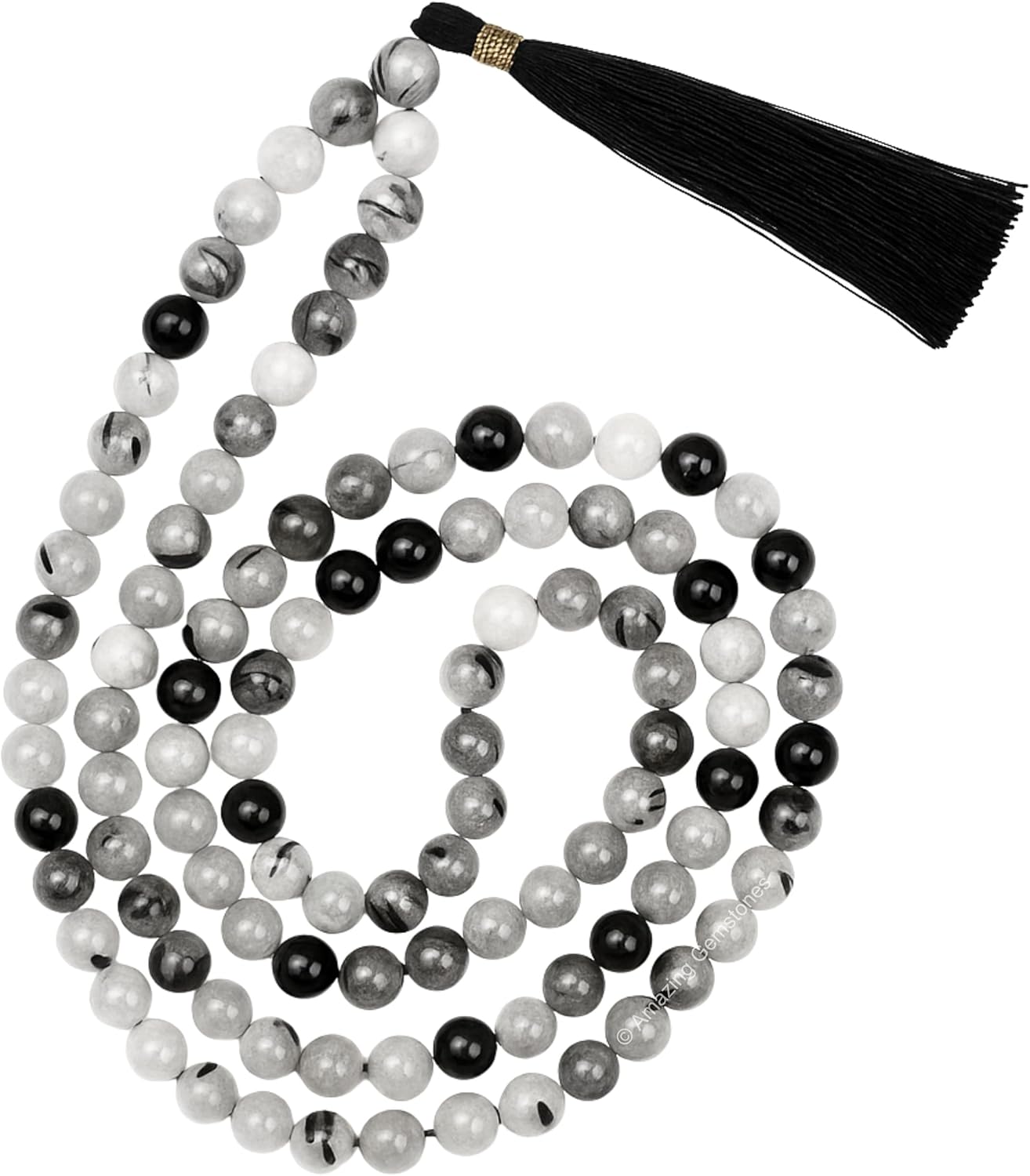 Authentic Gemstone Crystal Mala Beads for Meditation and Mindfulness