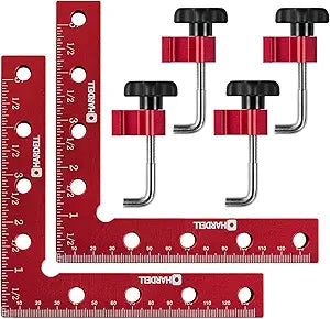 HARDELL 90 Degree Positioning Squares for Precise Woodworking