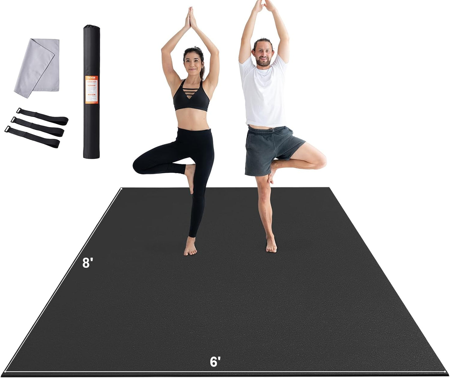 VEVOR Large Exercise Mat for Home Yoga and Fitness Workouts