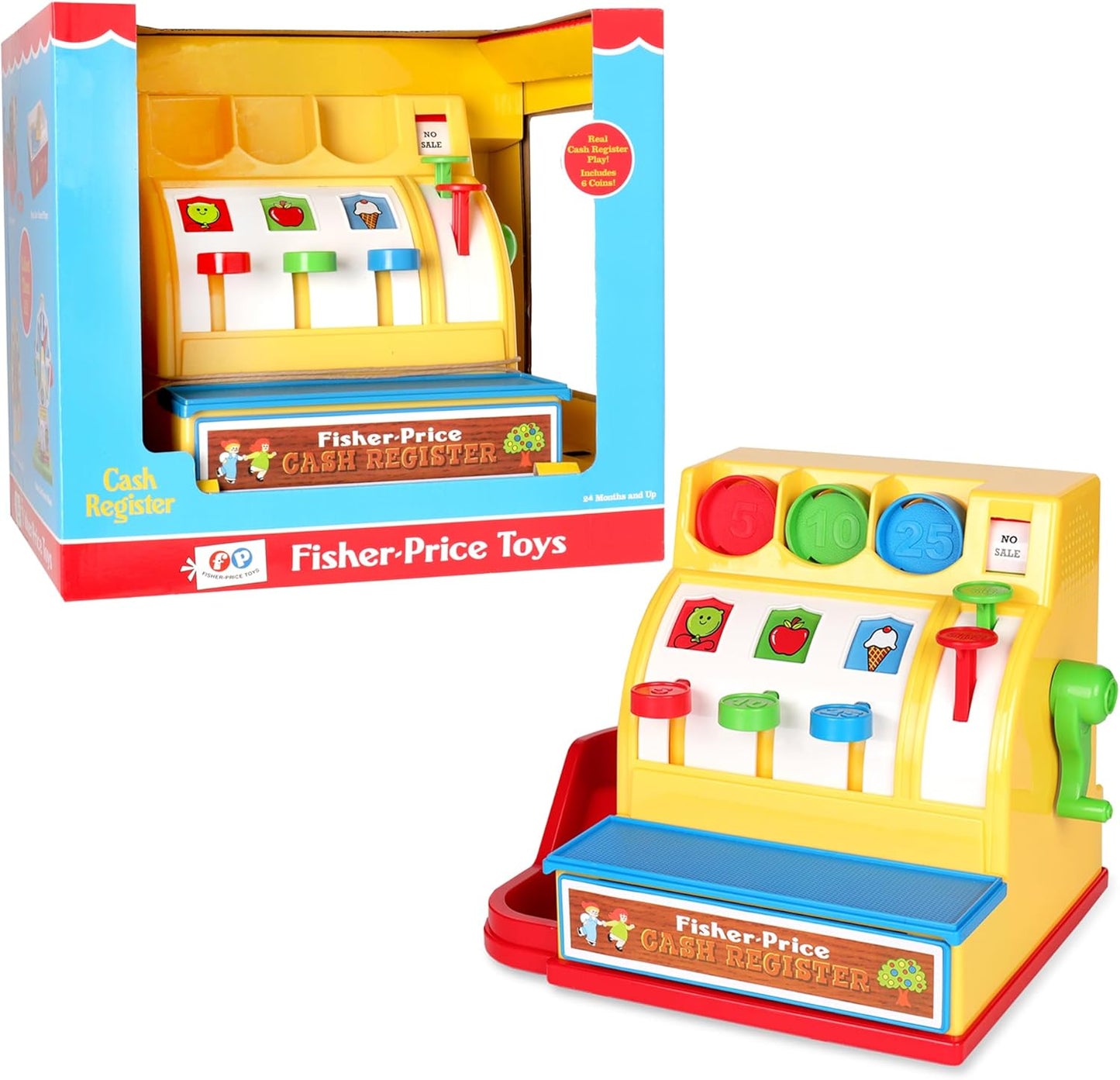 Fisher-Price Classics Retro Cash Register for Kids Ages 2