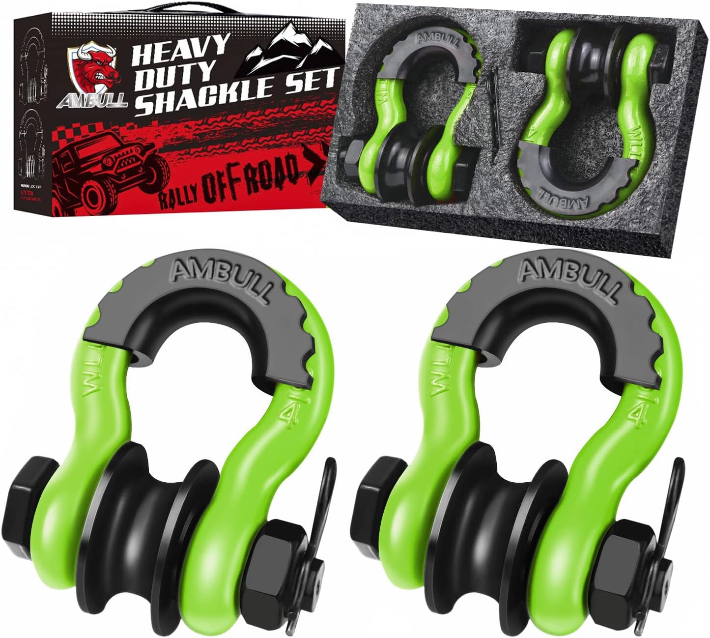 Upgraded Snatch Block with 3/4 D Ring Shackle for Recovery