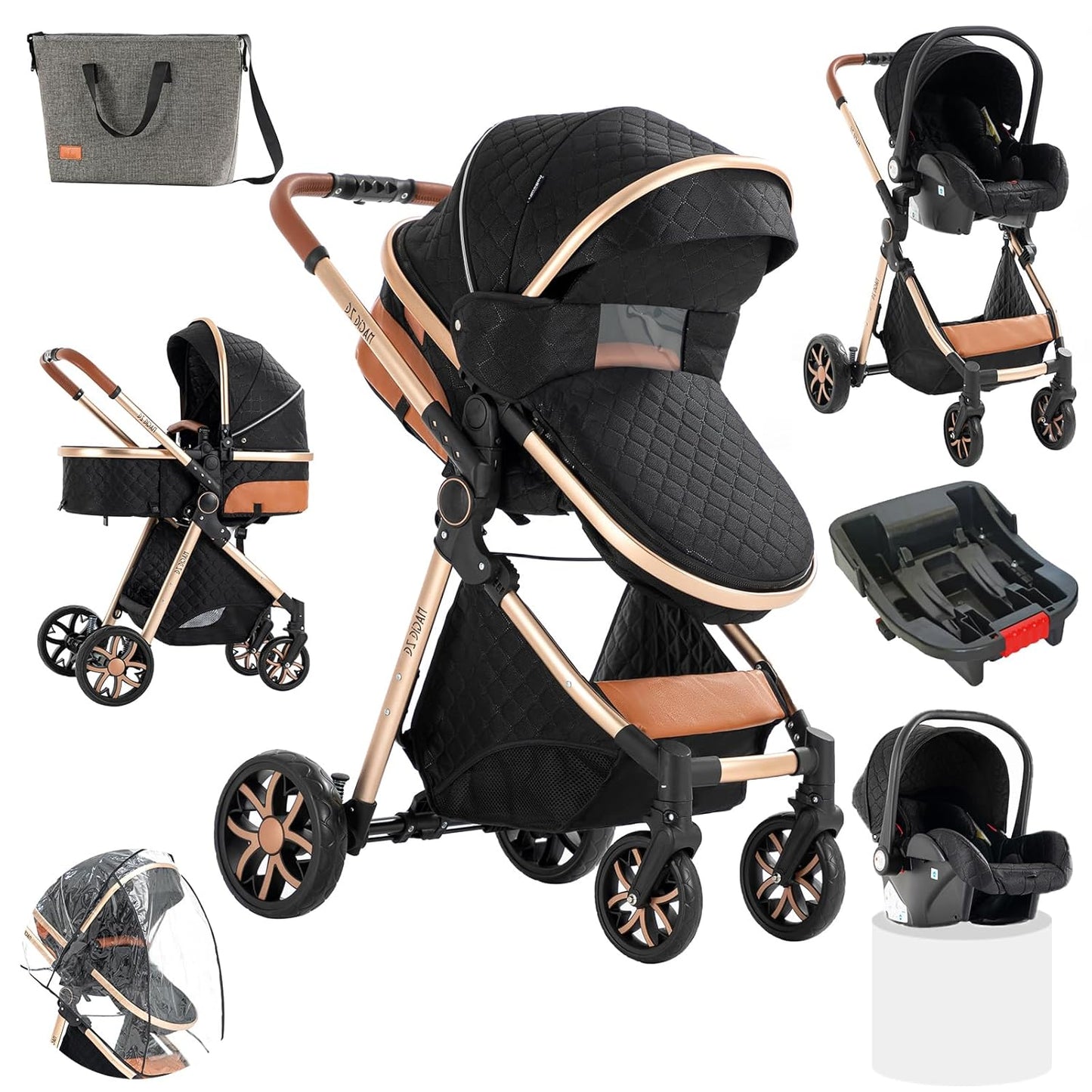 3 in 1 Baby Stroller Travel System Combo Set for Newborns