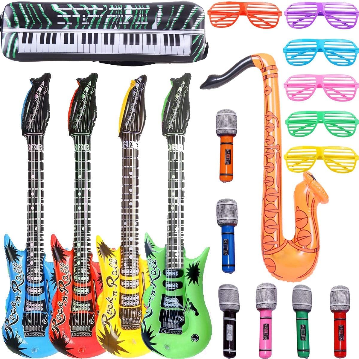 Inflatable Rock Star Party Set - 18 Pack