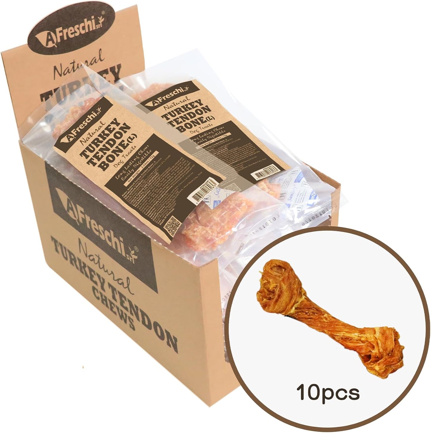 Natural Turkey Tendon Dog Treats for Healthy Chewing Fun