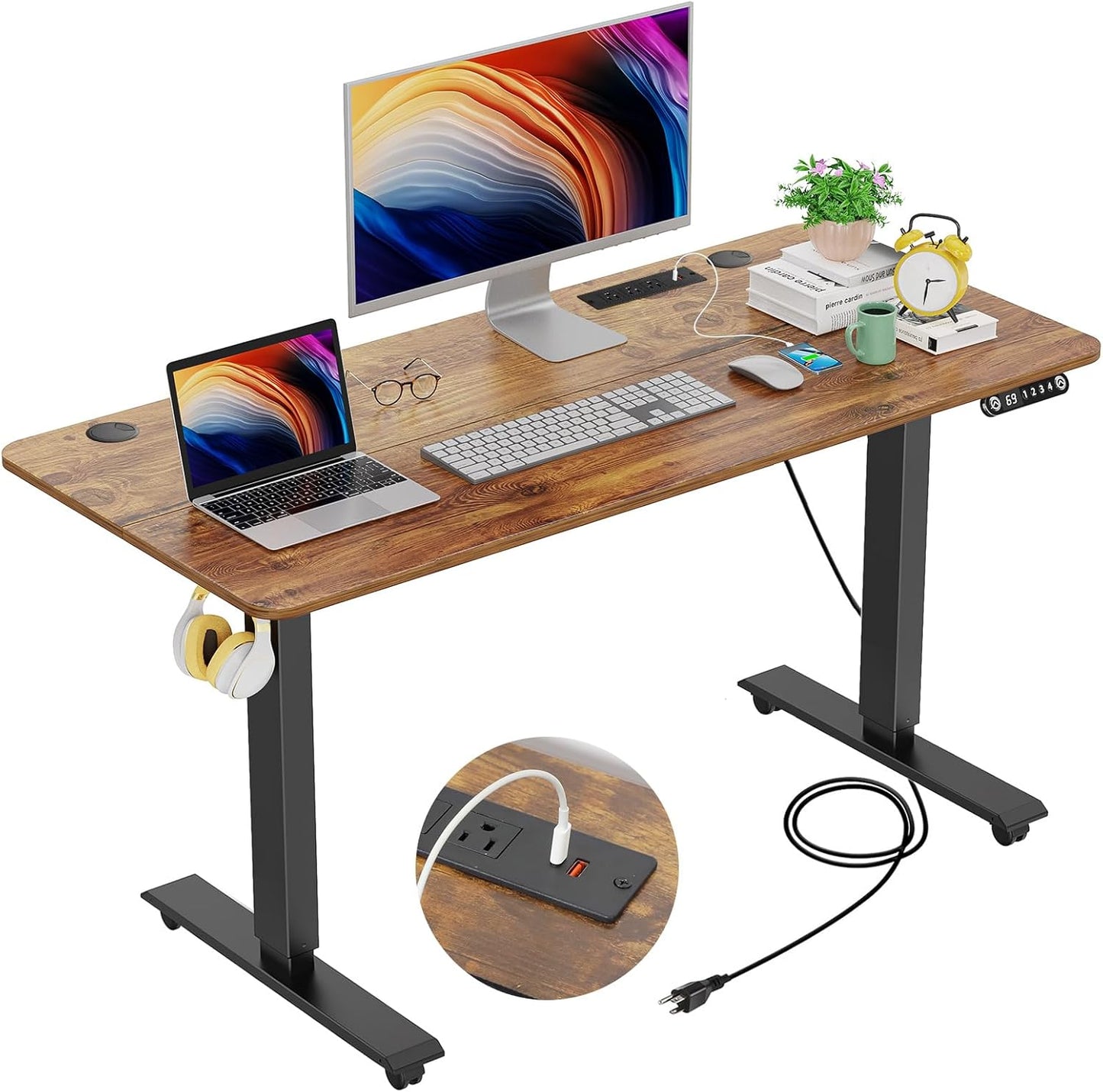 Farexon 48 x 24 inch Electric Adjustable Height Standing Desk