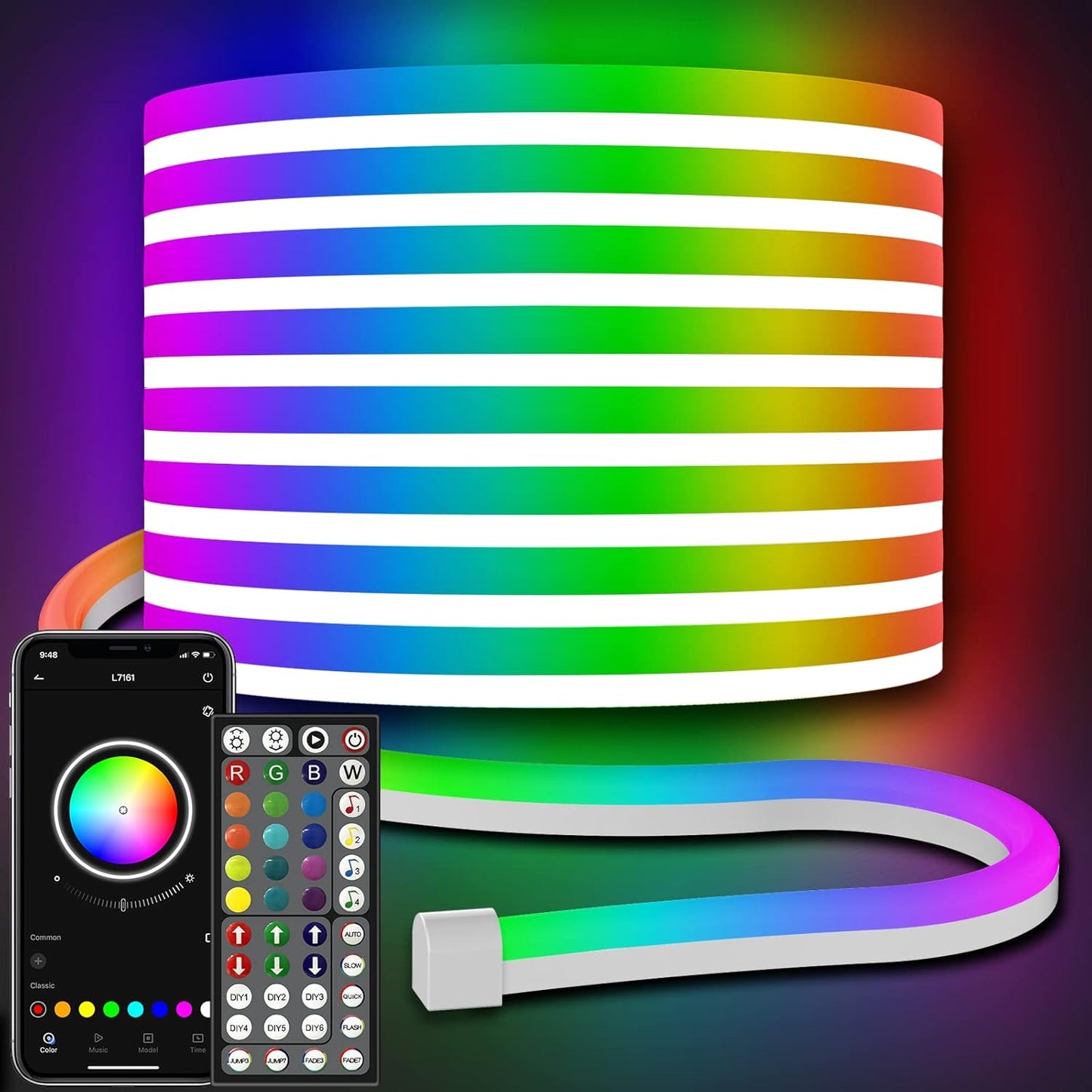 AILBTON 32.8FT LED Neon Rope Lights for Gaming and Decor