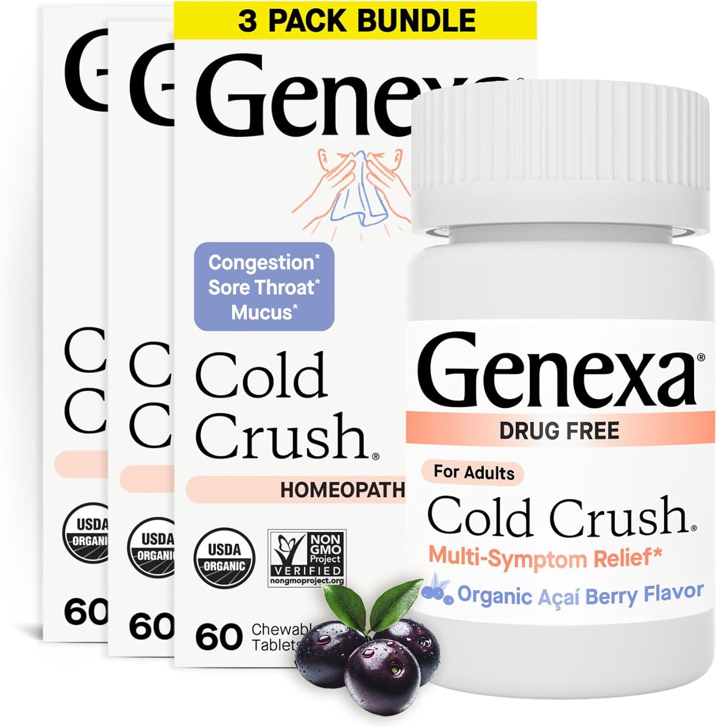 Genexa Cold Crush Multi-Symptom Cough Relief for Adults