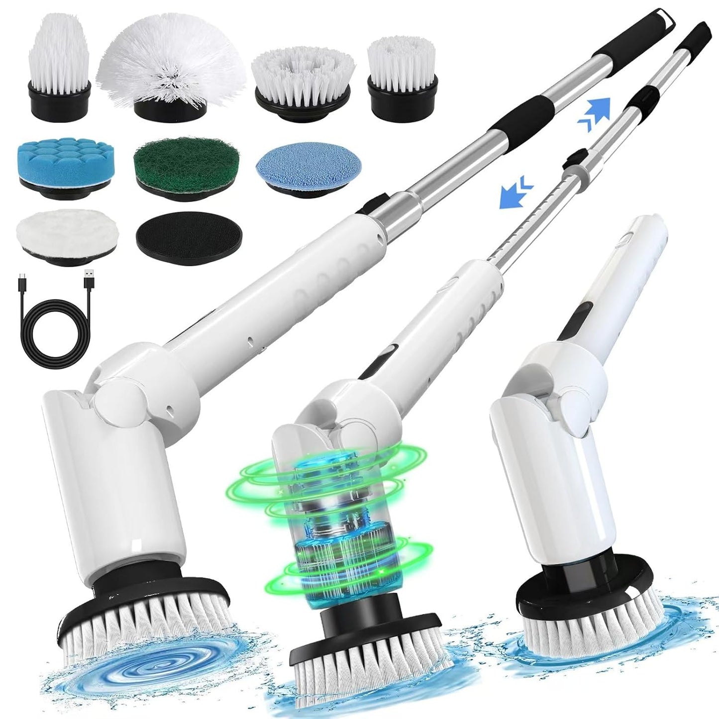 Electric Spin Scrubber with Digital Display for Ultimate Cleaning