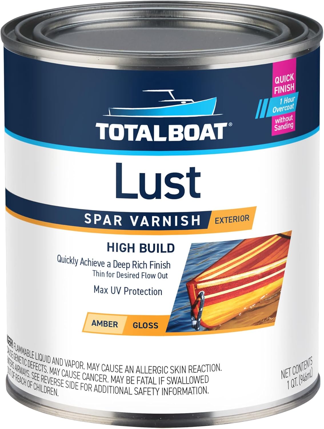 TotalBoat Lust Marine Varnish for Wood, Boats, and Furniture