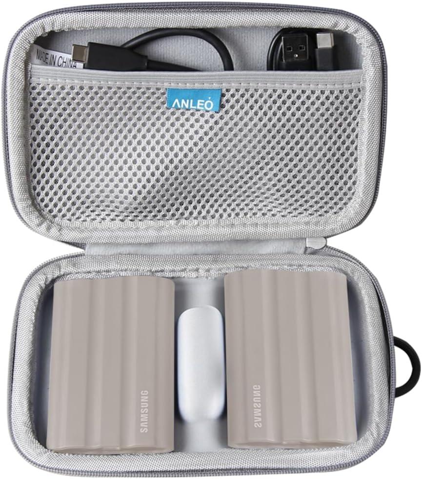 Anleo Grey Hard Case for Samsung T7 SSD