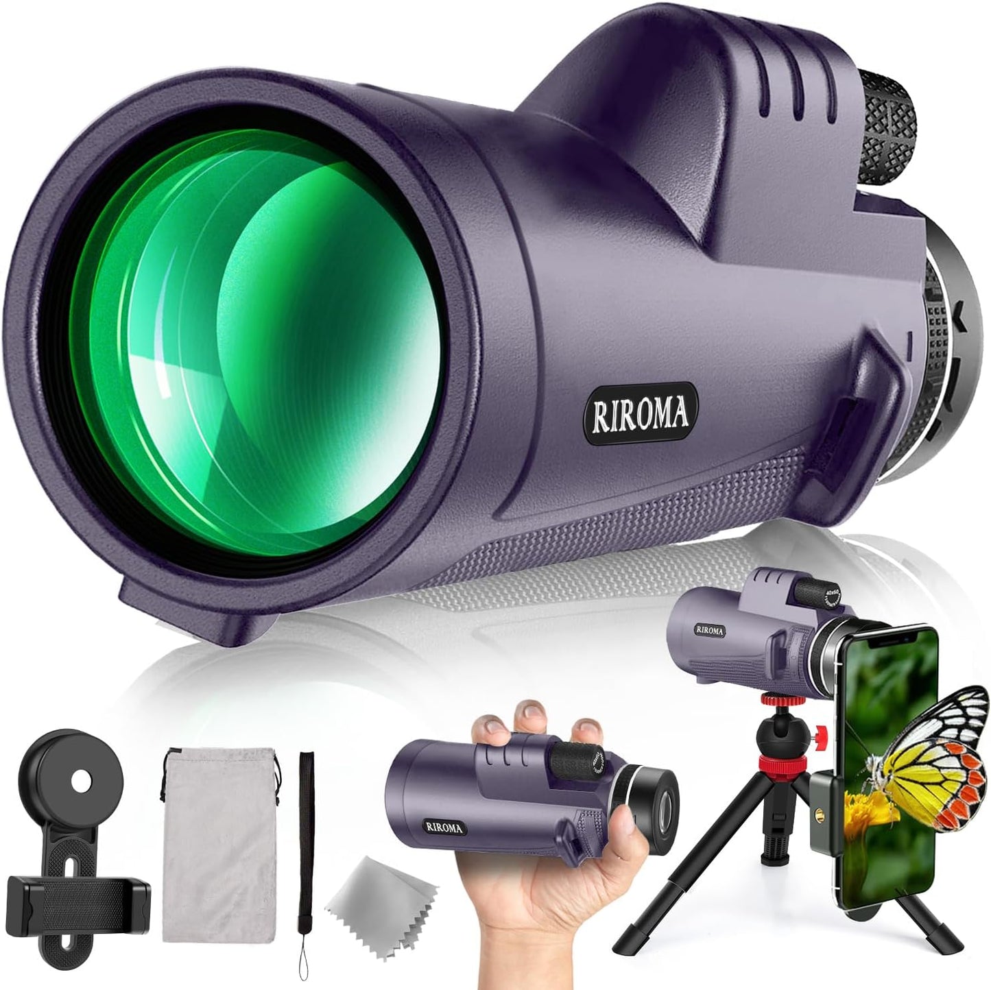 40X60 Monocular Telescope for Bird Watching and Hiking