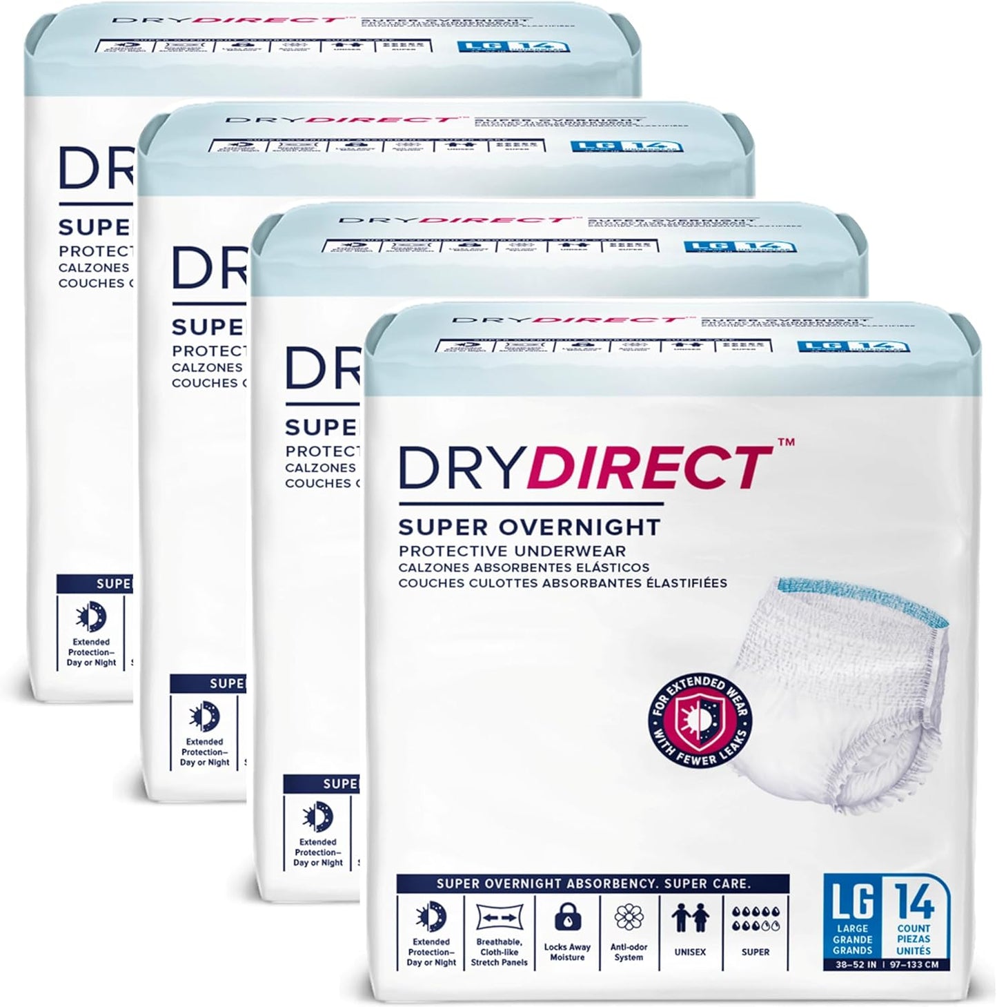Dry Direct Super Overnight Underwear for Comfortable Protection