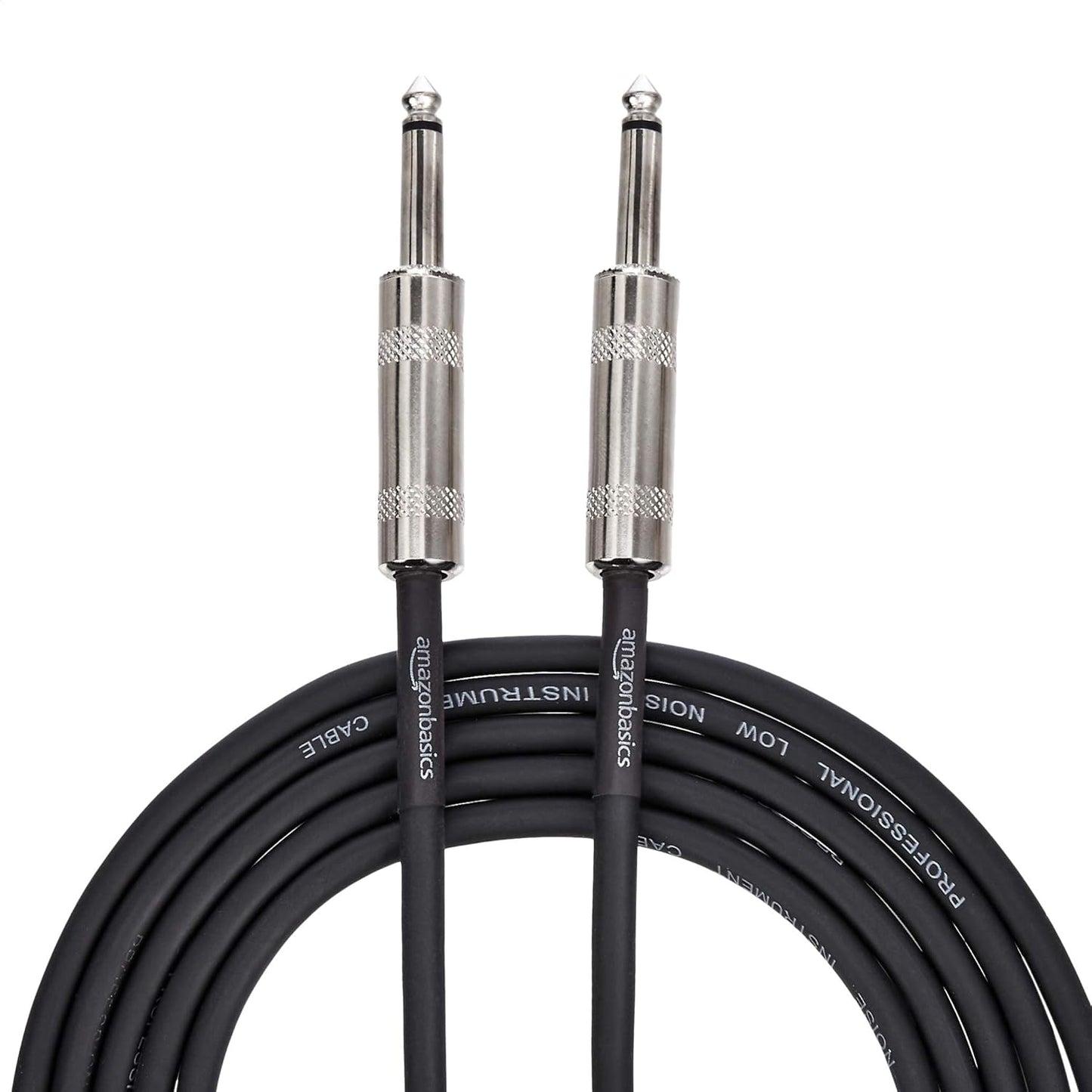 10ft Black Instrument Cable for Guitar/Bass/Keyboard