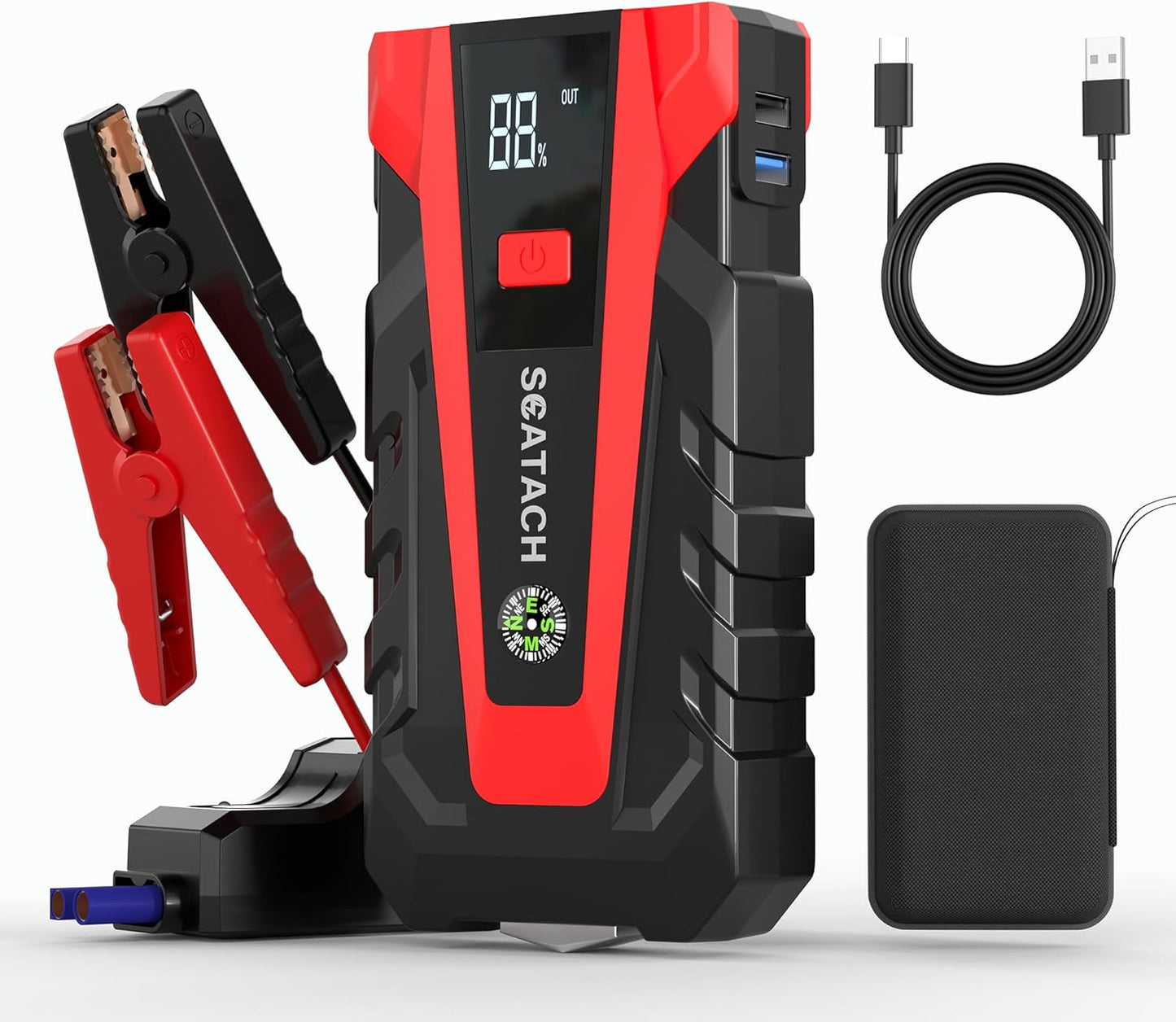Scatach 011 3000A Jump Starter: Power for 9.0L Gas & 7.0L Diesel