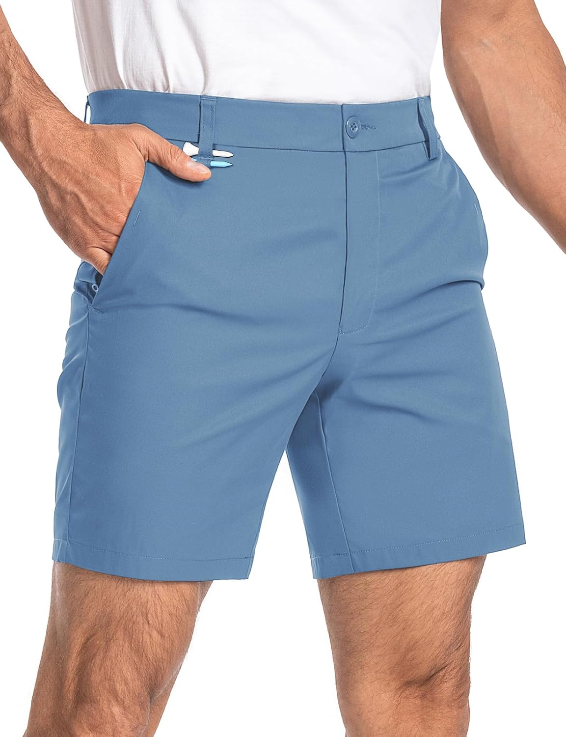 Moosehill Mens Golf Dress Casual Shorts for Comfort & Style