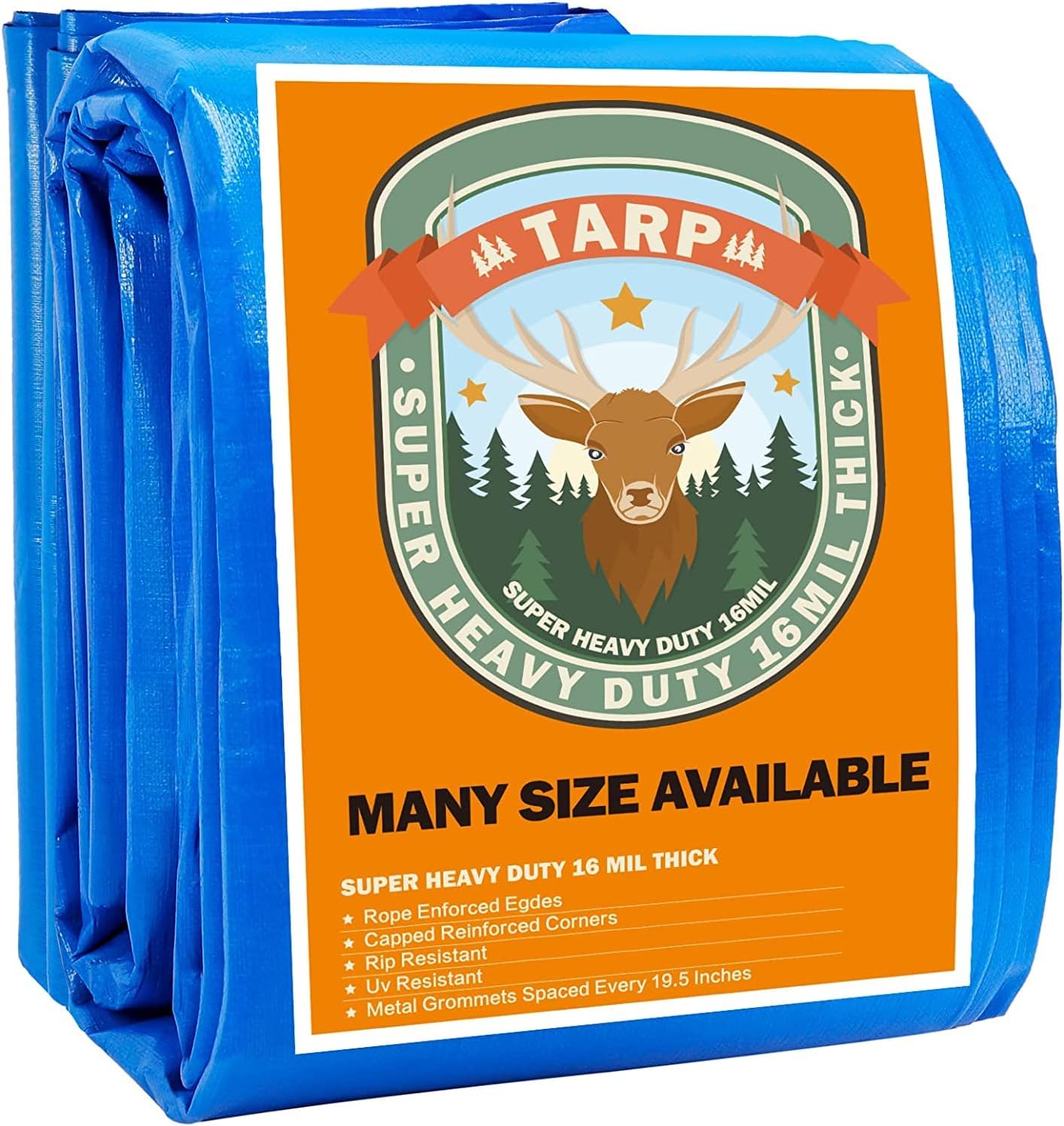Heavy Duty Waterproof Blue Tarp for Outdoor and Camping Use