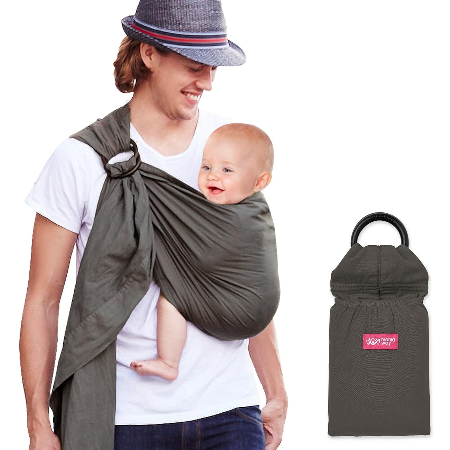 Mamaway Baby Ring Sling - IHDI Certified, 100% Cotton, Breathable & Safe