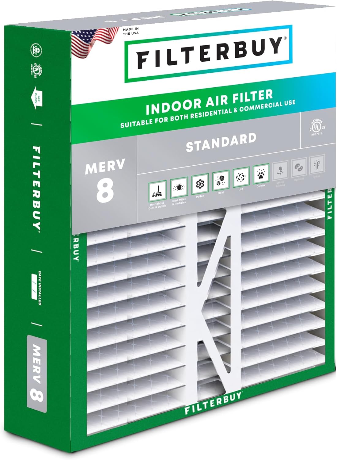 Filterbuy 16x22x5 Air Filter for Dust and Allergy Defense