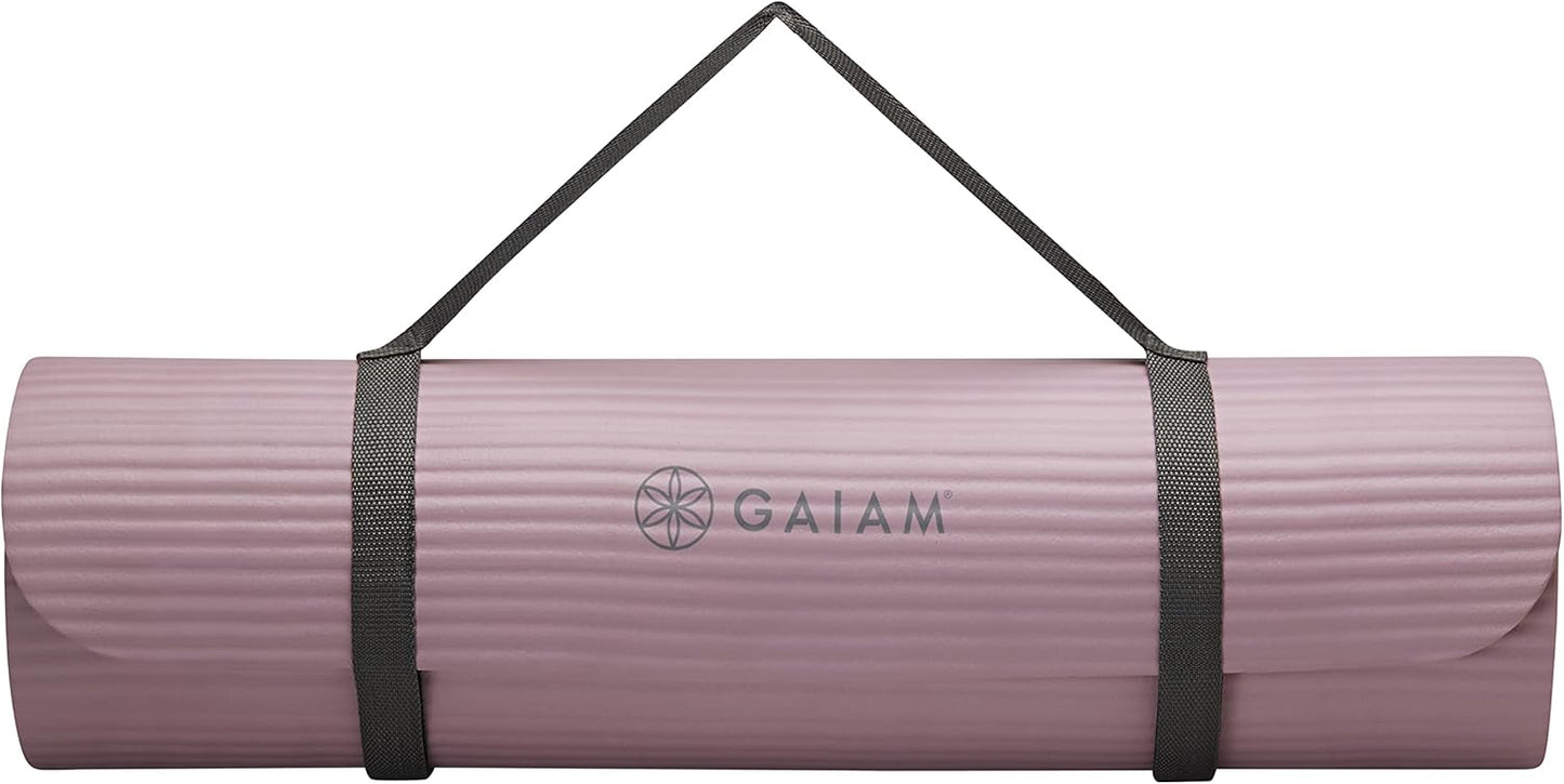 Gaiam Extra-Thick Yoga Mat: Non-Slip & Portable