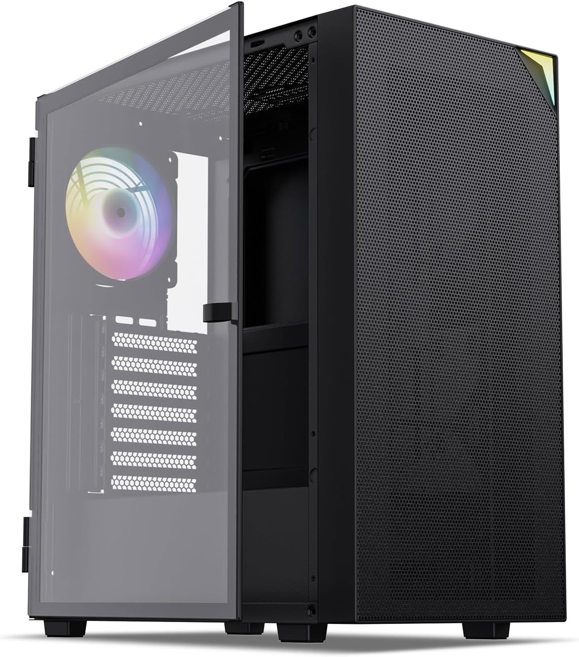 Vetroo AL800 Mid Tower ATX PC Case with Tempered Glass Design