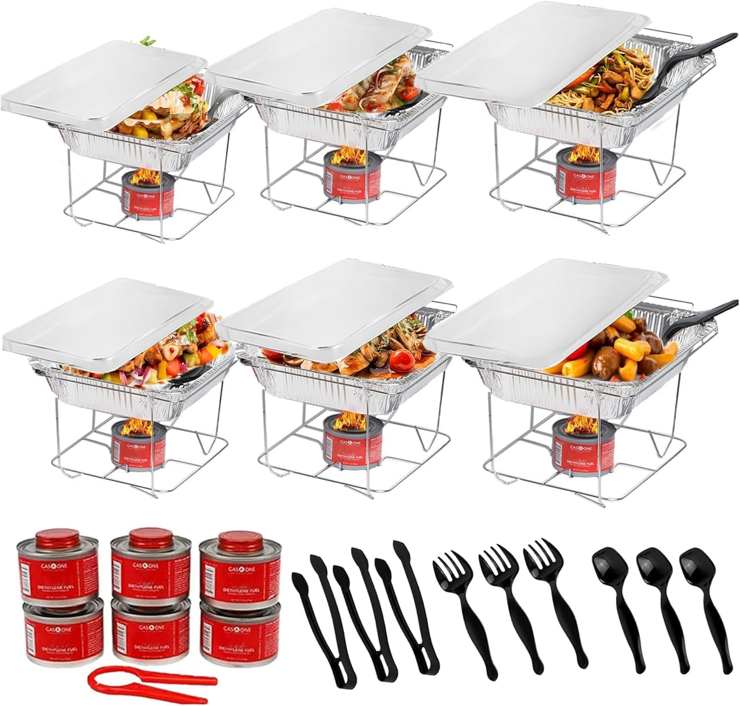 Alpha Living Disposable Chafing Dish Buffet Set for Events