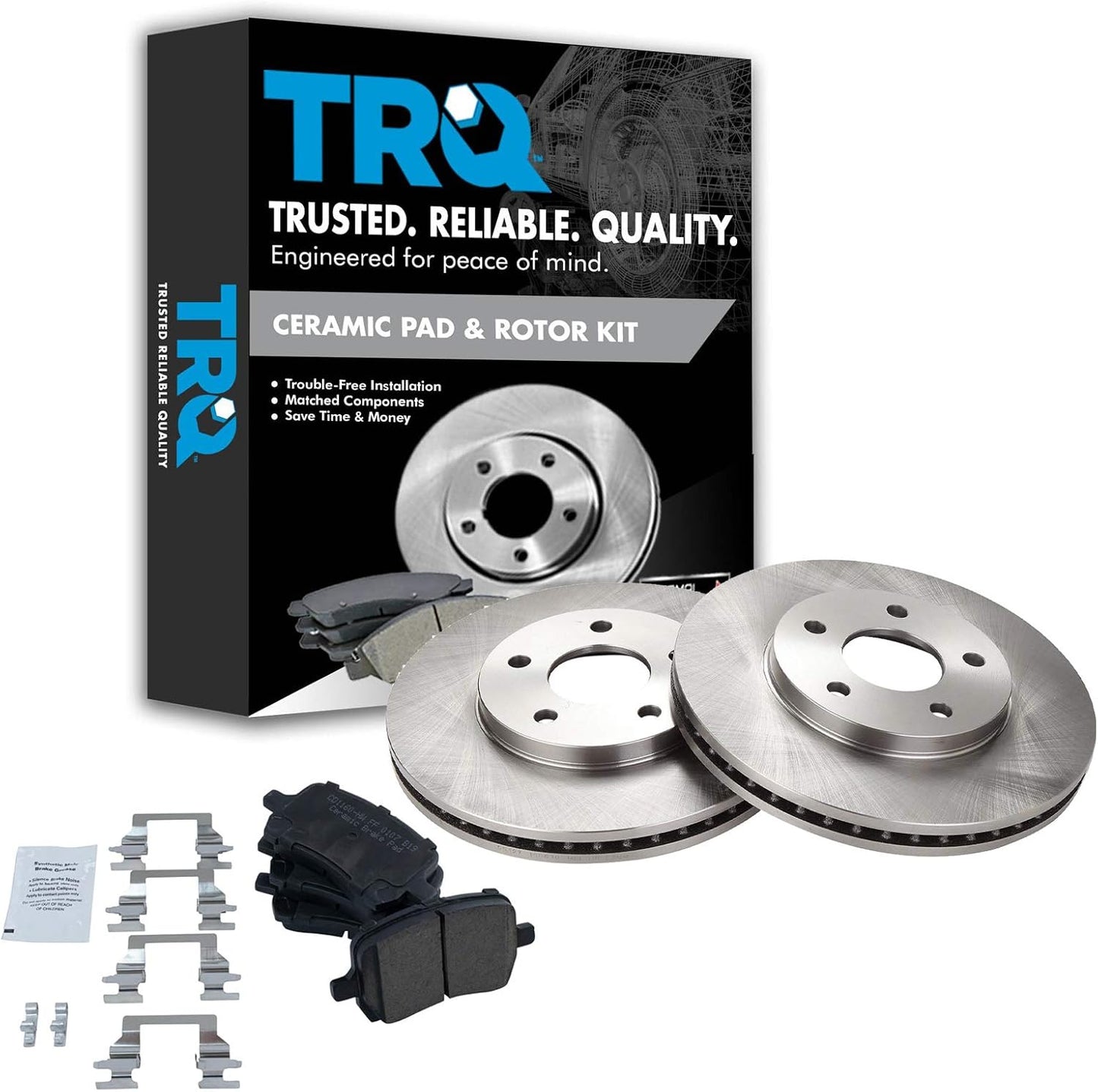 TRQ Front Brake Pad & Rotor Kit for Chevrolet HHR 2006-2011