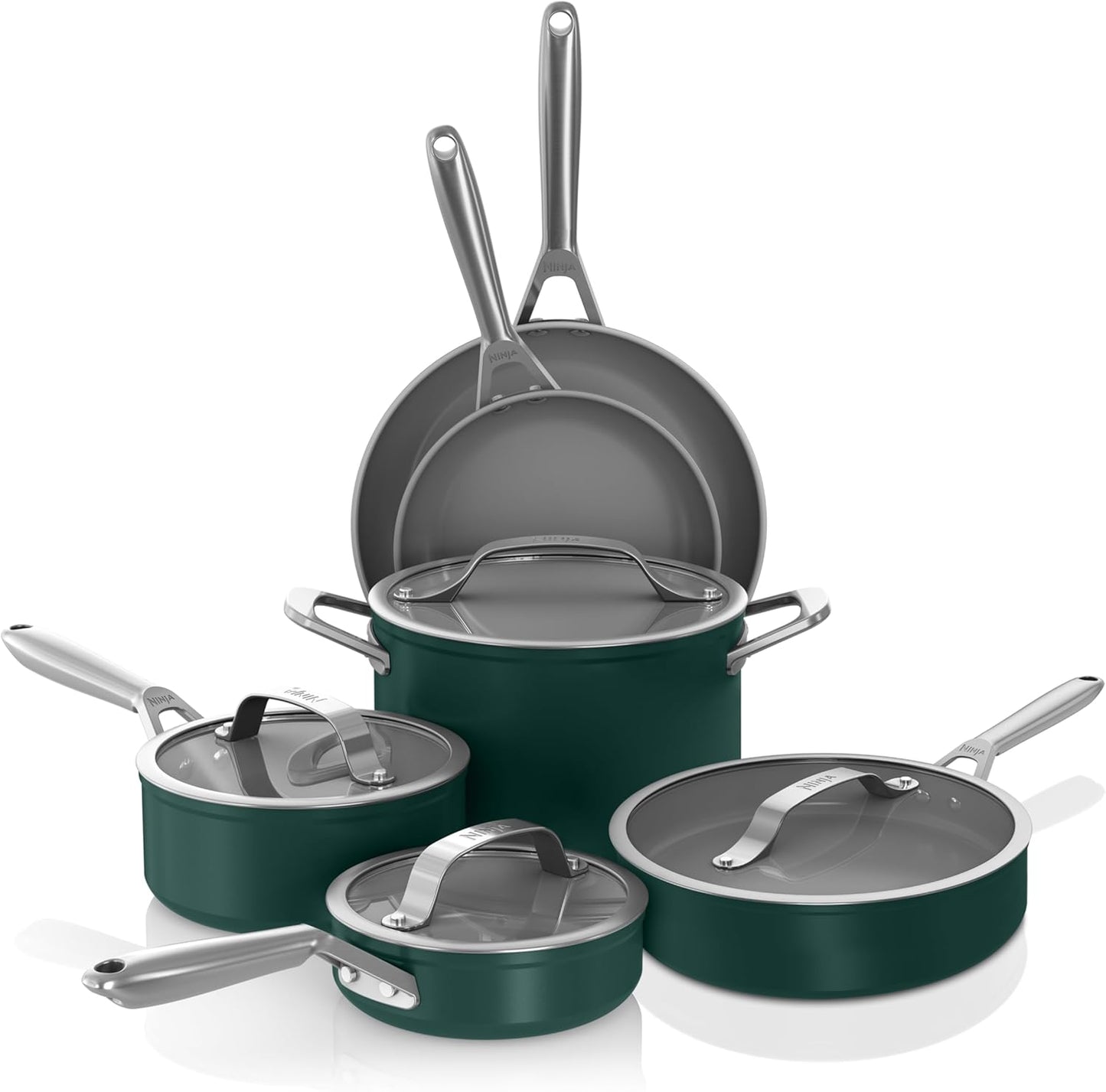 Ninja Ceramic Pro 10-Piece Cookware Set for Every Kitchen