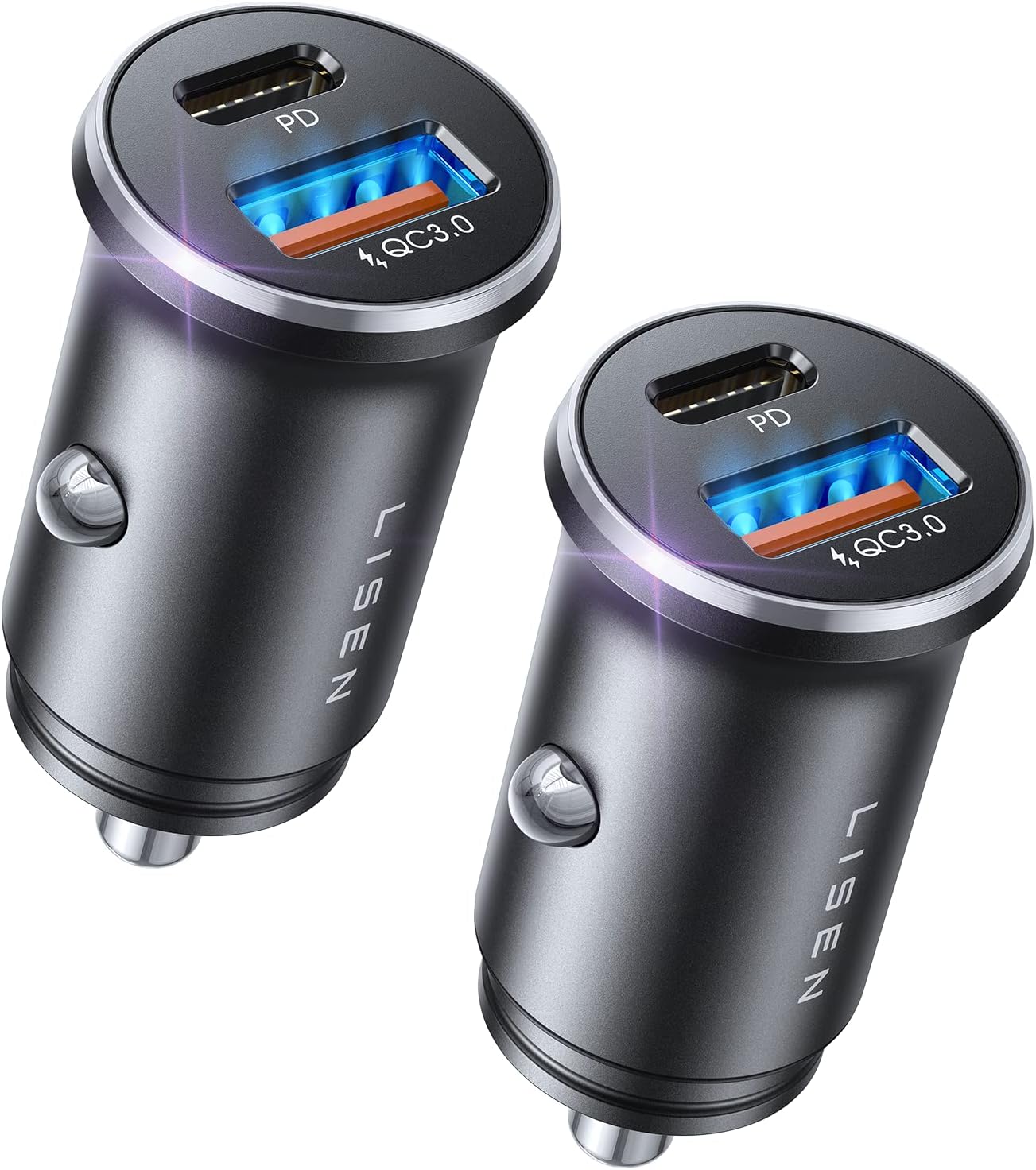 Fast Charge Your Devices On-The-Go with LISEN 54W Car Charger!