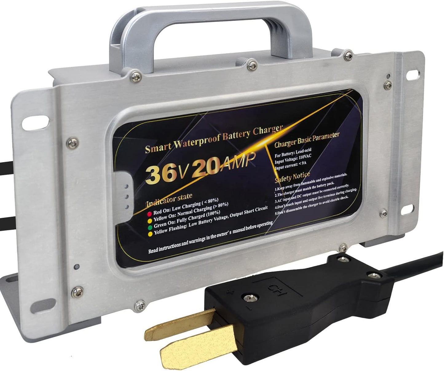 CAPTOK 36V 20AMP Waterproof Charger for Golf Carts