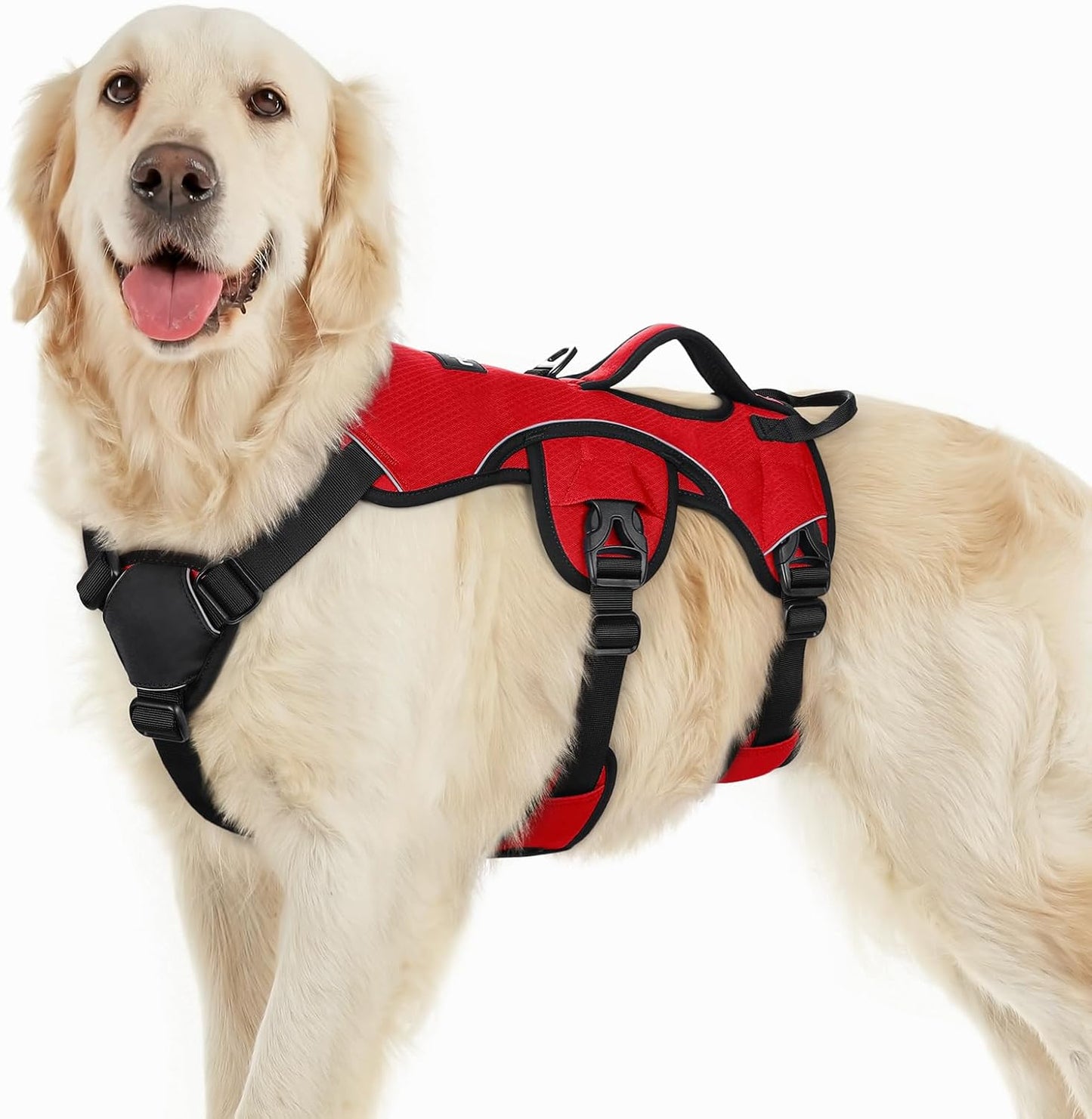 Escape Proof Dog Harness for Large Dogs by rabbitgoo - Red