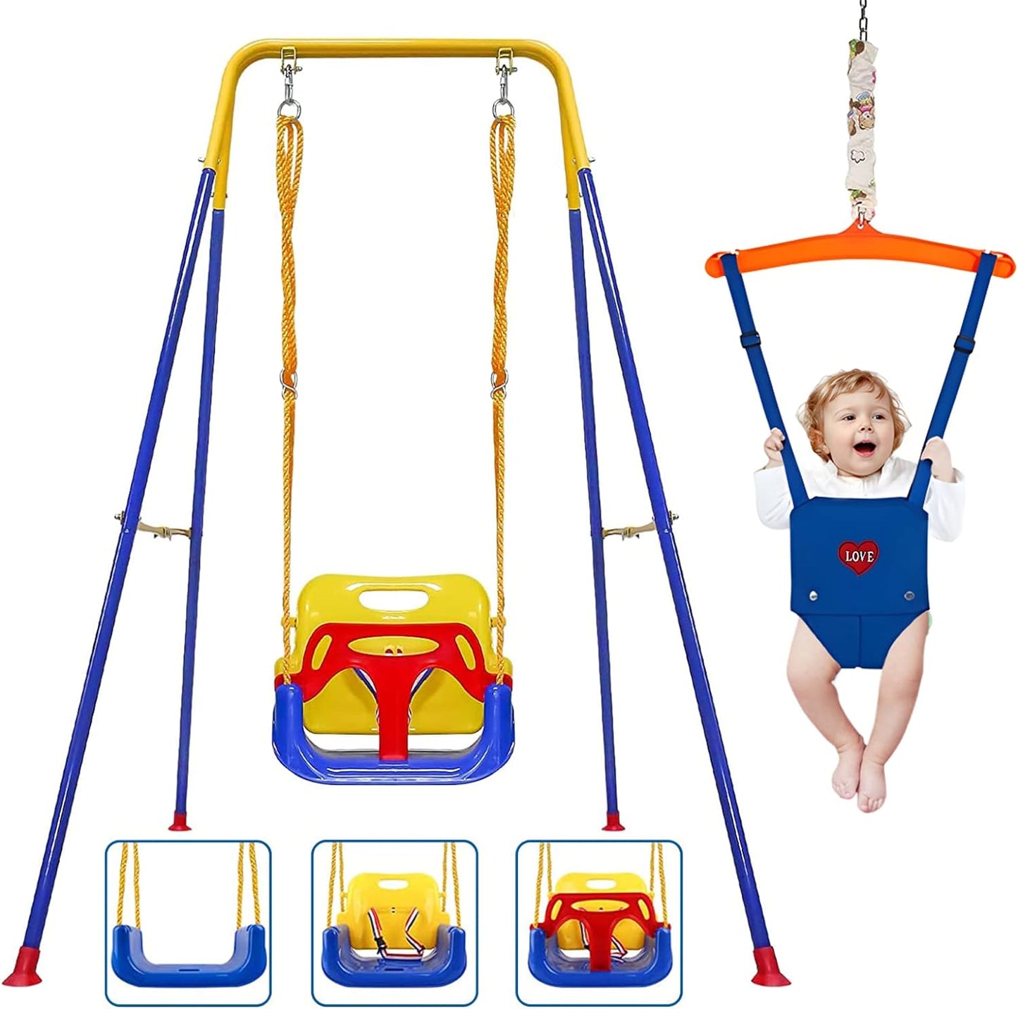 2-in-1 Toddler Swing Jumper - Easy Indoor/Outdoor Fun!