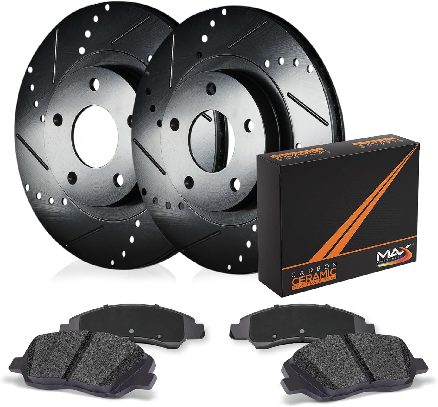 Max Advanced Brakes Front Brake Kit for 2003 2004 Dodge Dakota