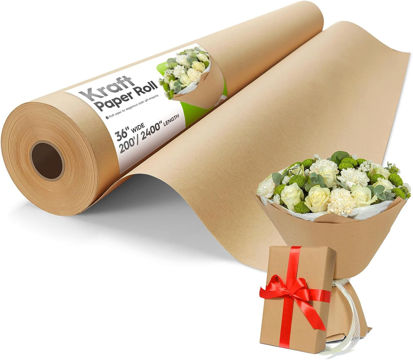 Kraft Paper Roll 36in x 2400in for Packing and Crafts Projects