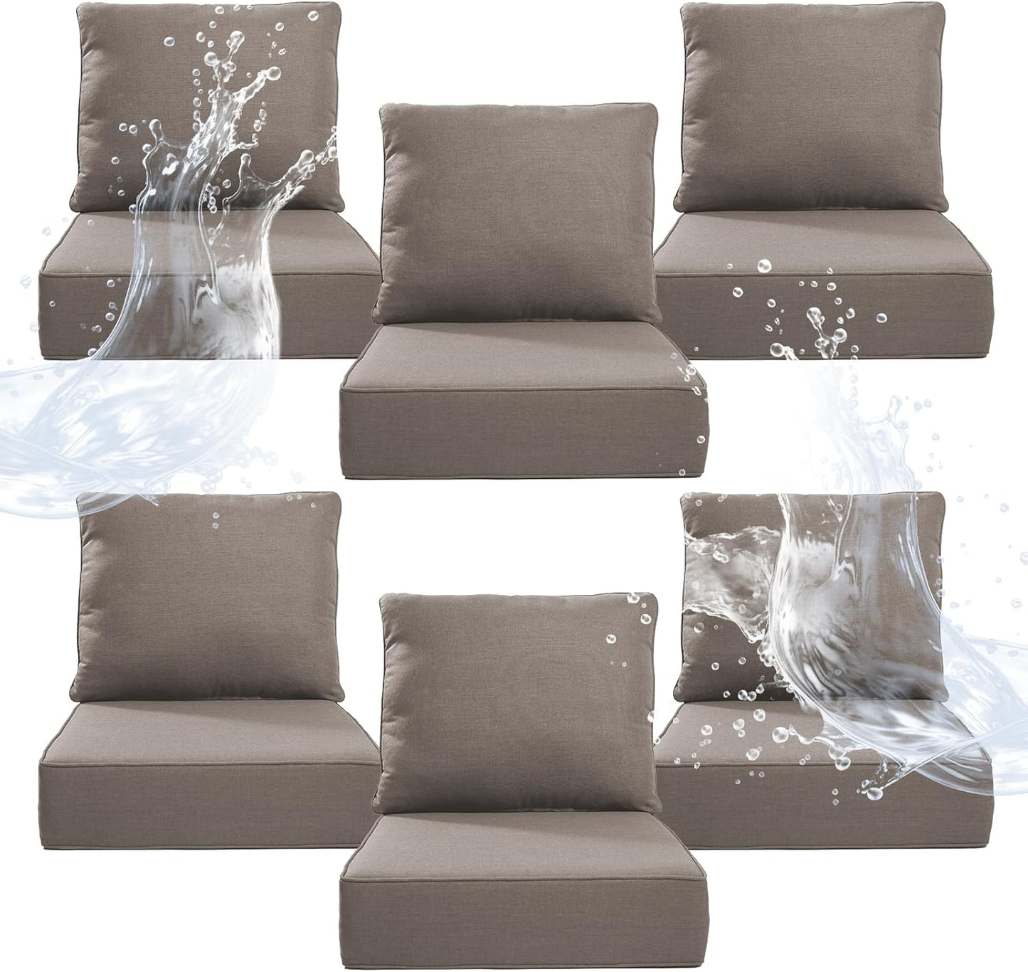 6in Thicker Outdoor Chair Cushion Set for Ultimate Comfort