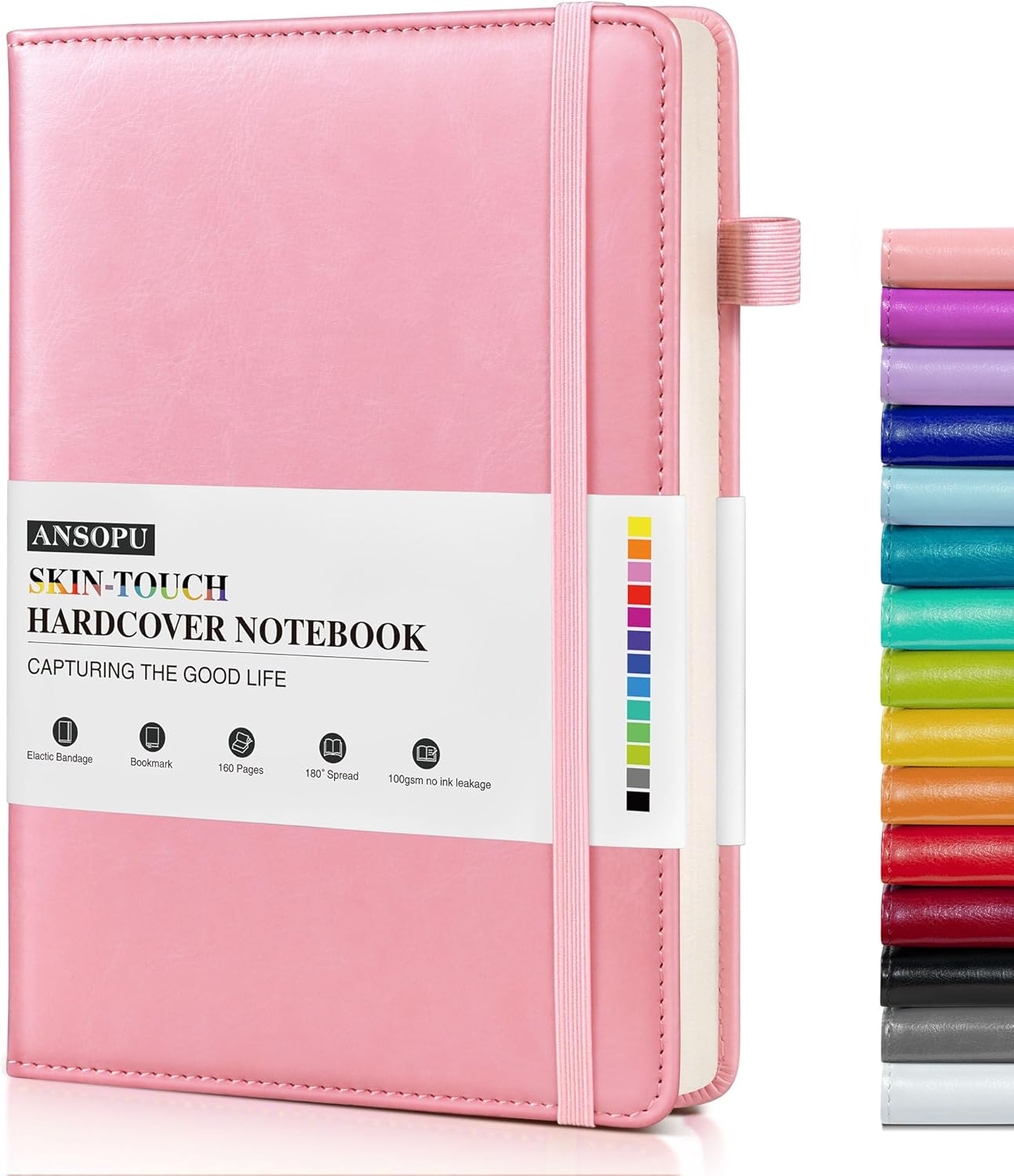 Pink Leather Journal, Luxe Writing Experience