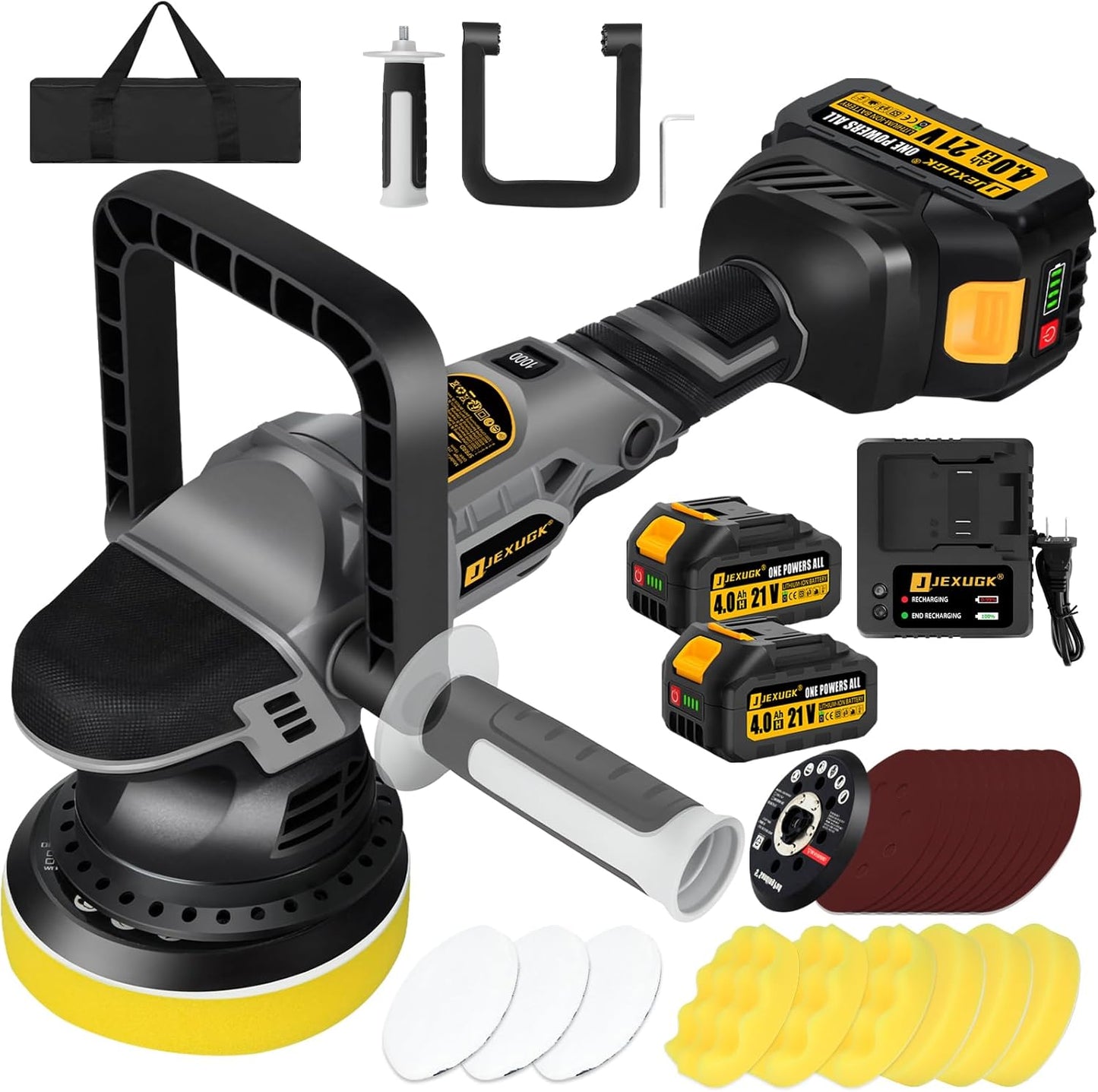 5 Cordless Car Buffer Polisher with 21V Brushless Motor Power