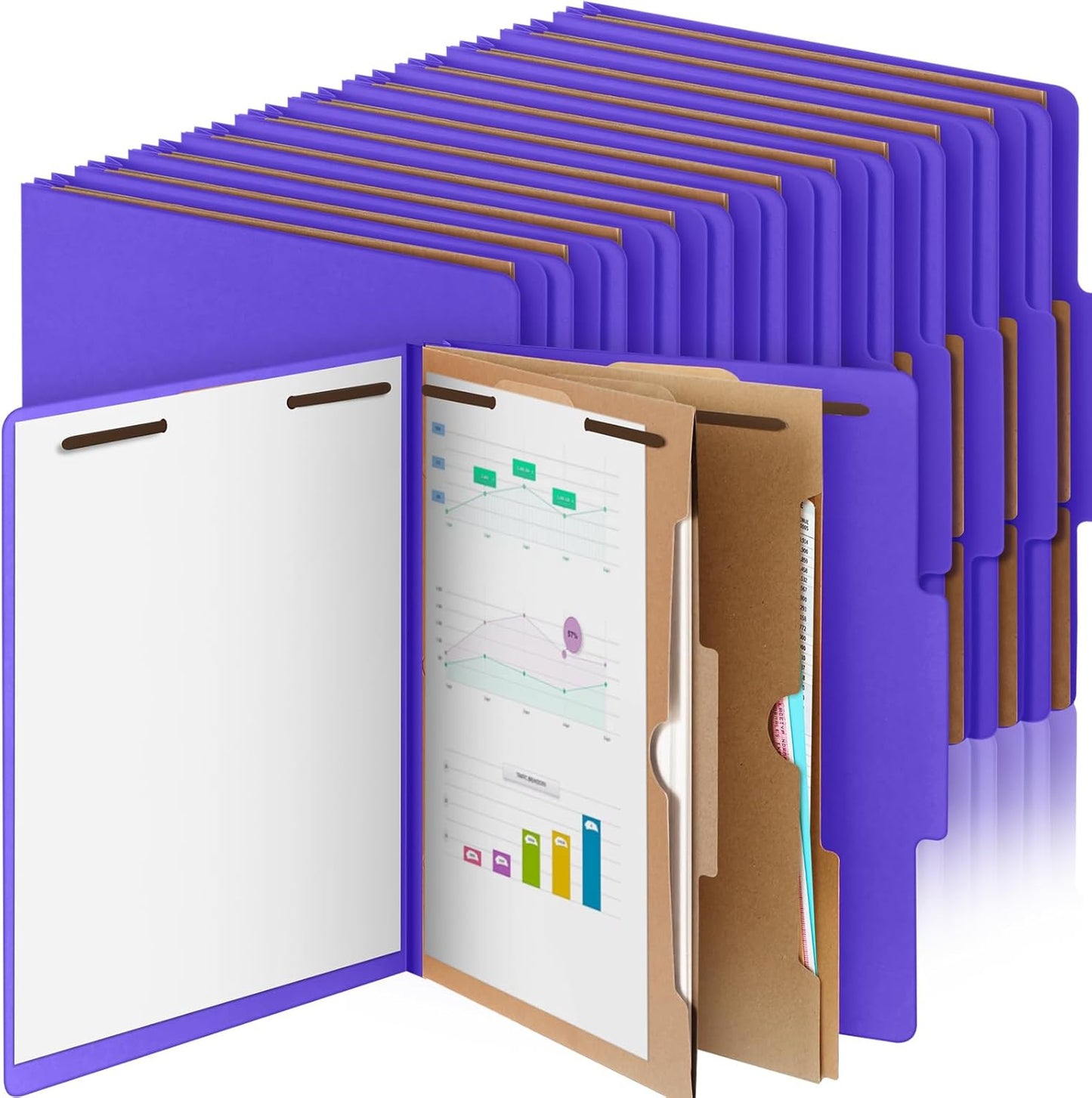 24 Pcs Classification Folders for Effective Document Organization