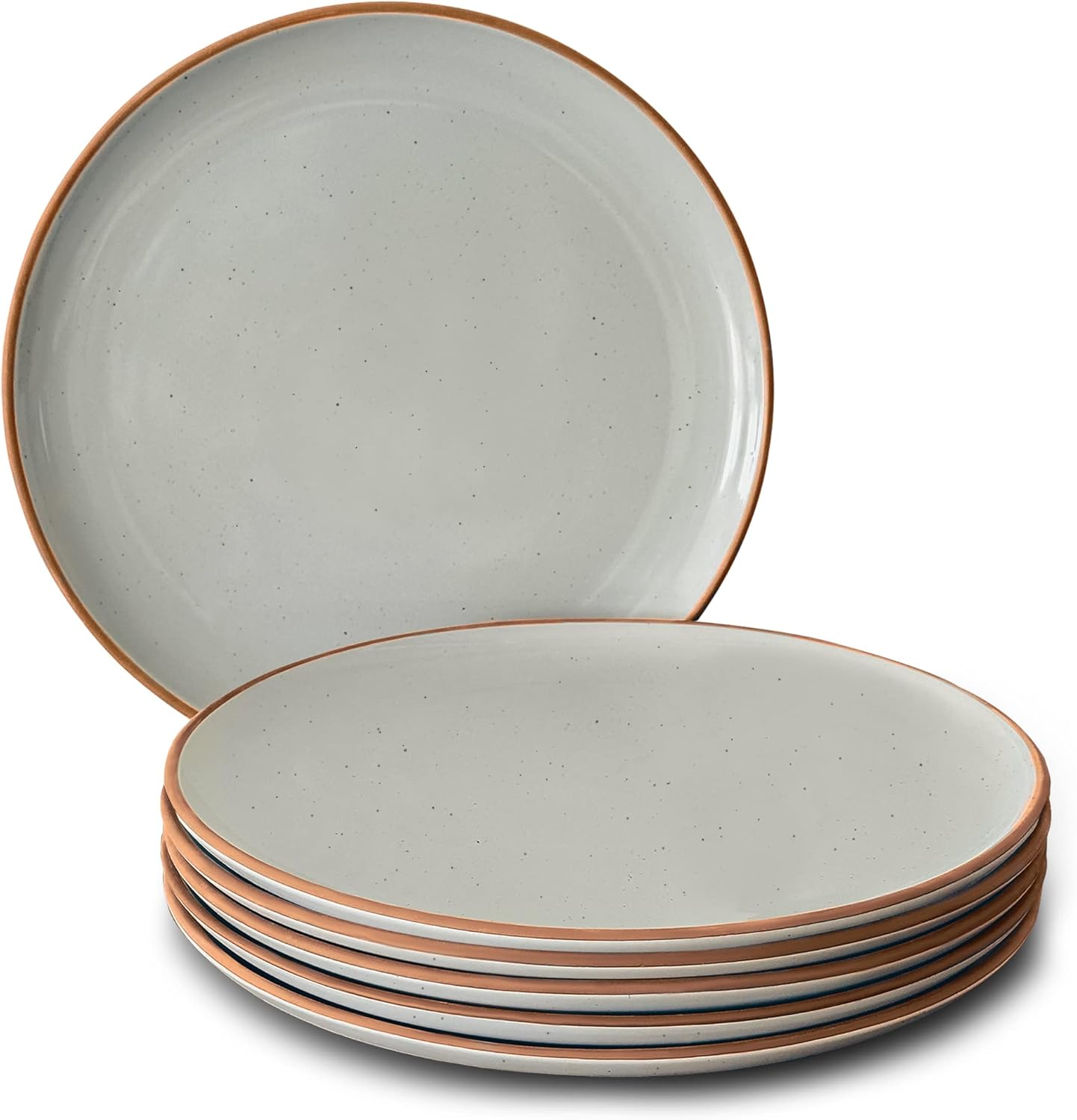 Mora Ceramic Dinner Plates Set of 6 - Modern Rustic Dinnerware