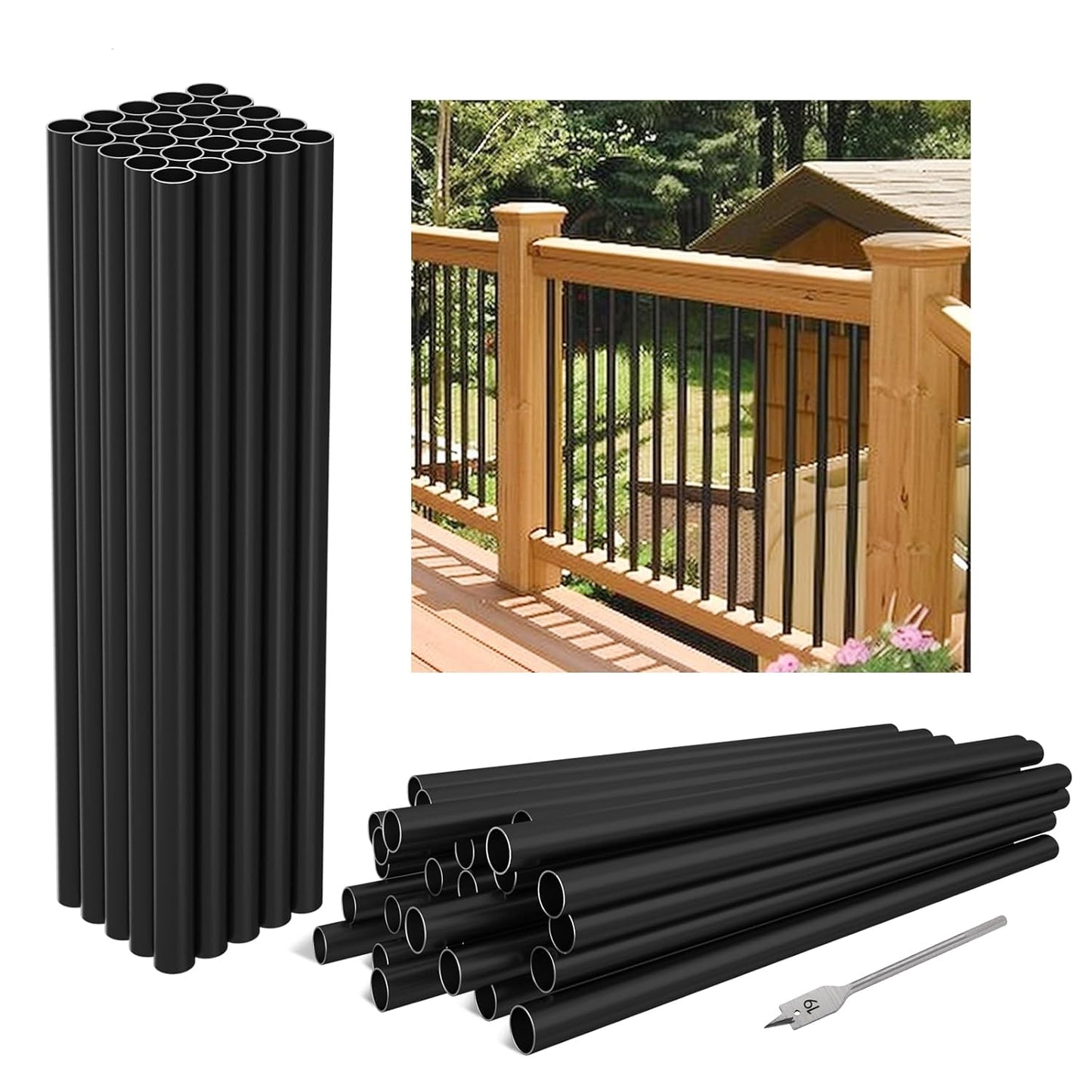 36in Aluminum Deck Balusters for Modern Railing Solutions
