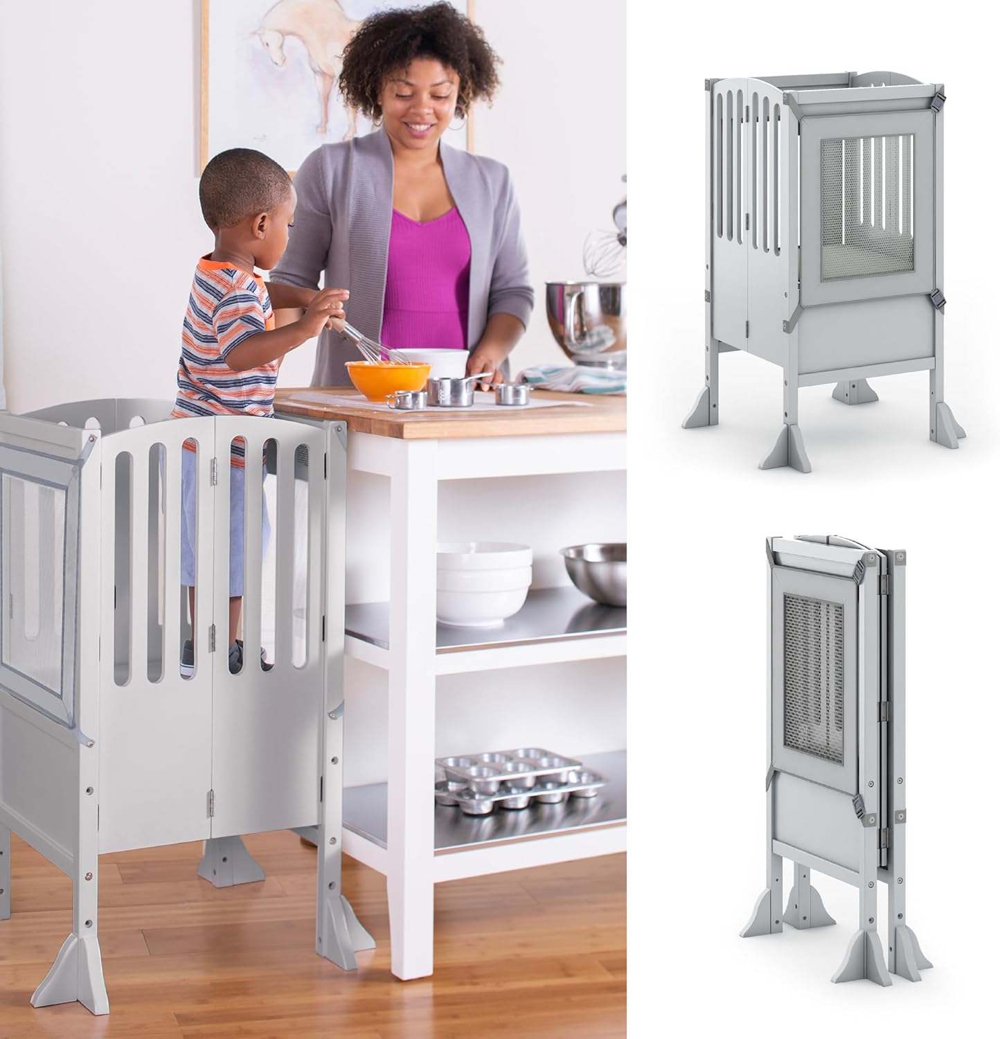 Guidecraft Contemporary Kitchen Helper Stool for Toddlers