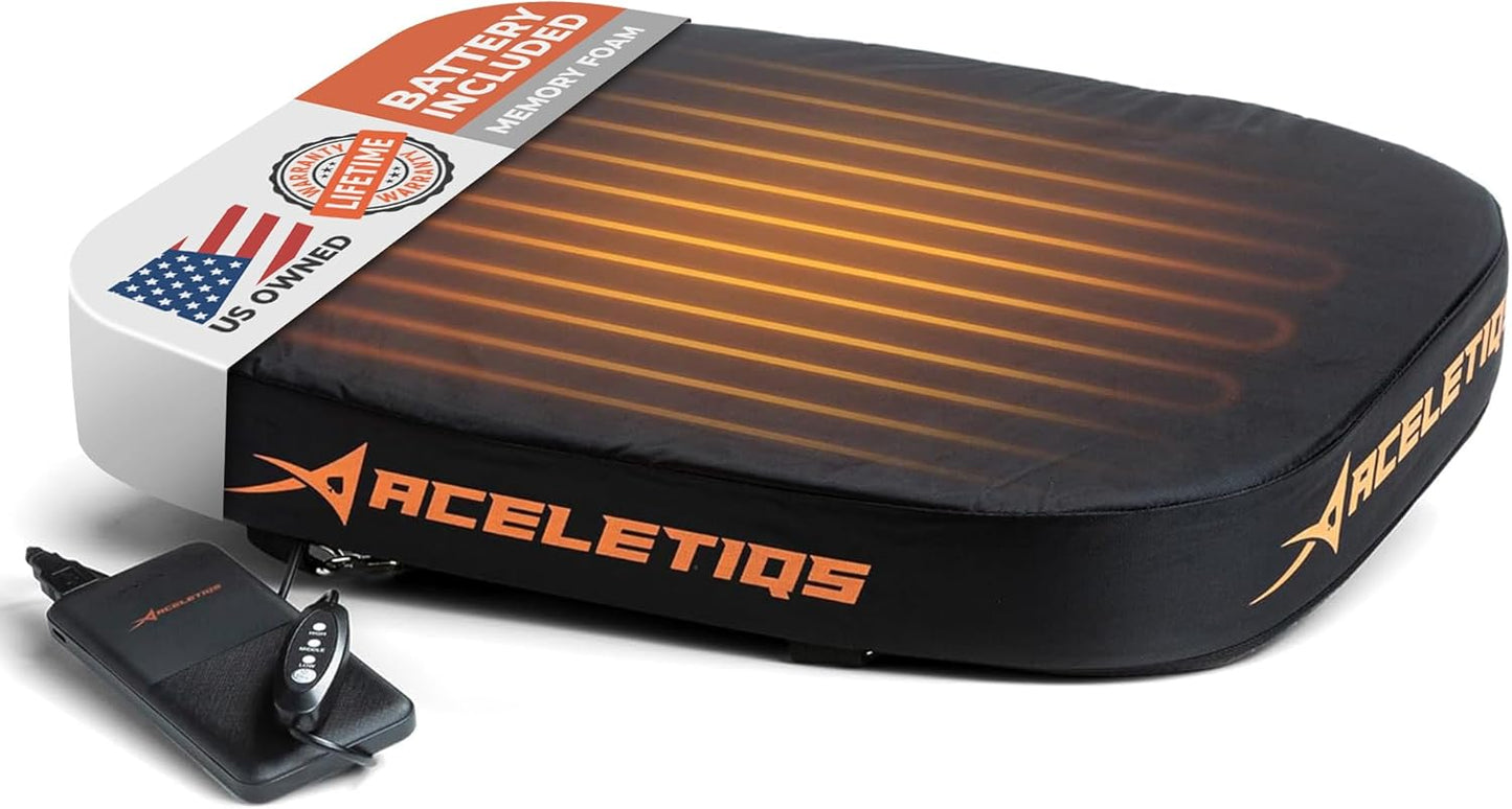 ACELETIQS Portable Heated Stadium Seat Cushion for Comfort
