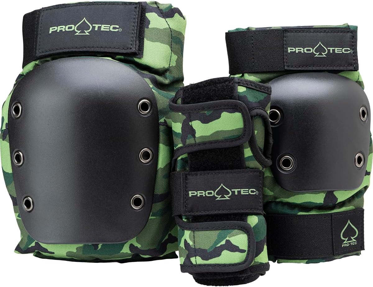 Pro-Tec Street 3-Pack Pad Set for Skateboarding and Bicycling