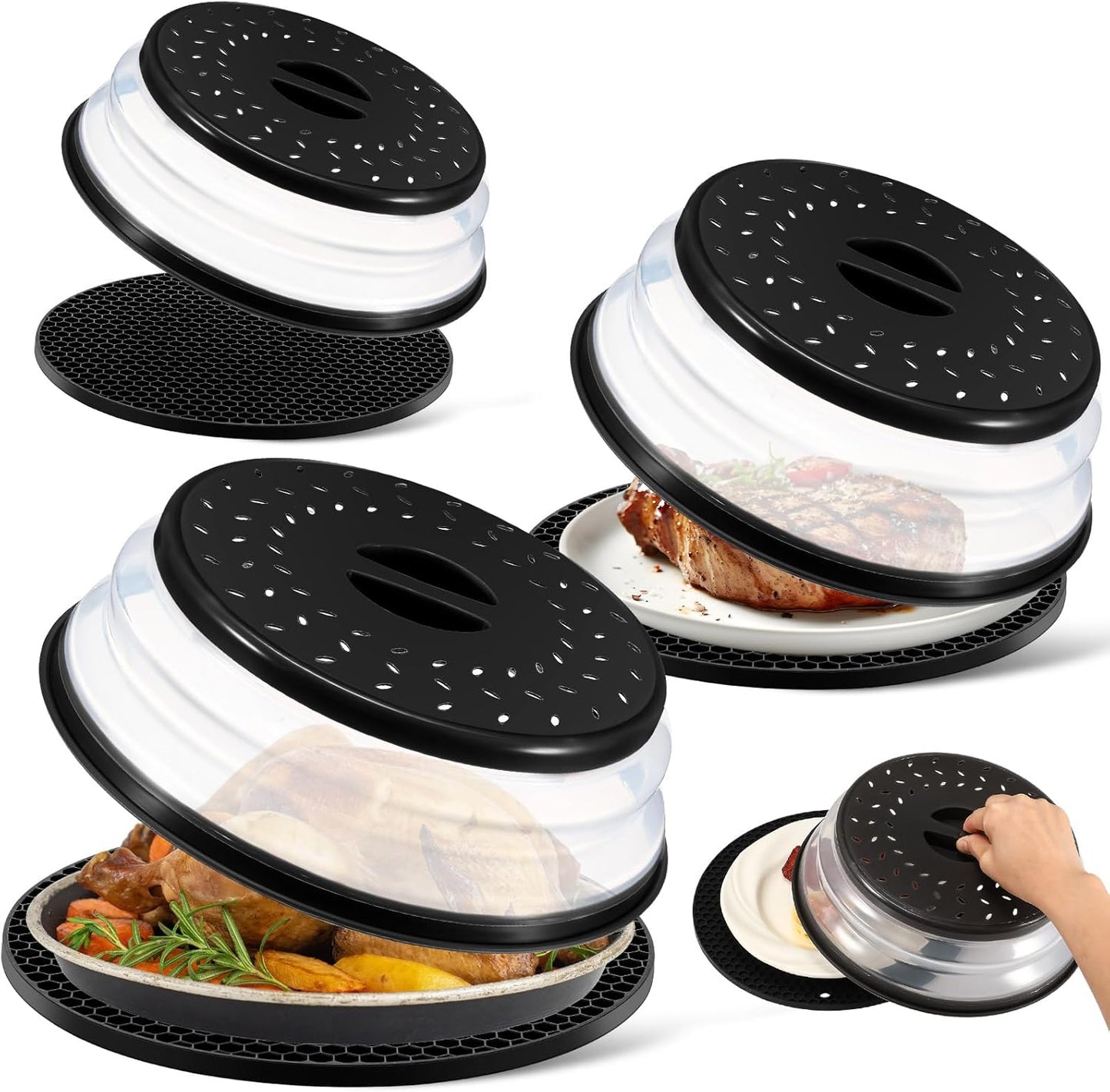 Baderke Microwave Splatter Cover Set - Keep Your Food Mess-Free!