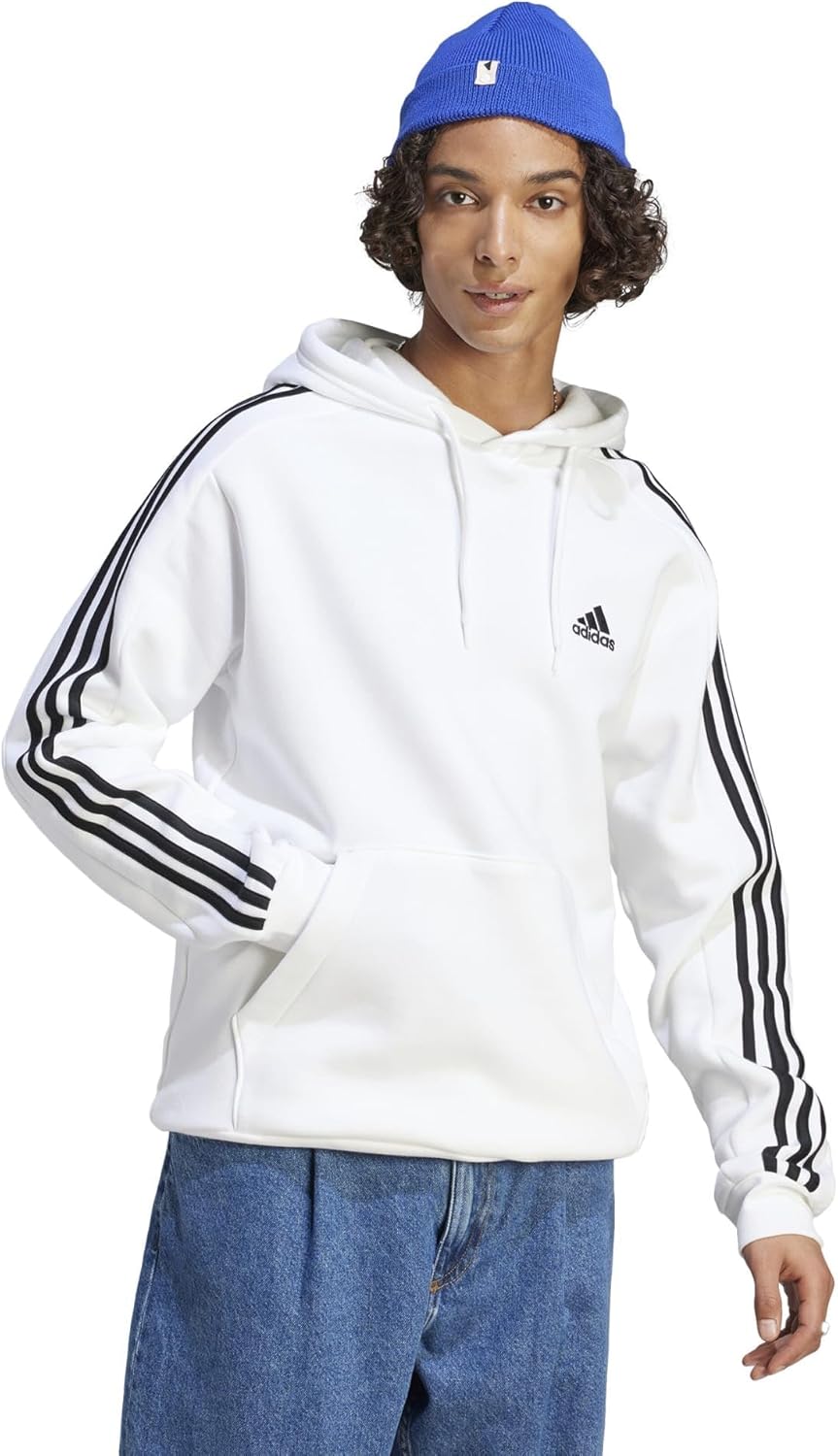 adidas Essentials Fleece 3-stripes Hoodie for Men - Comfort & Style