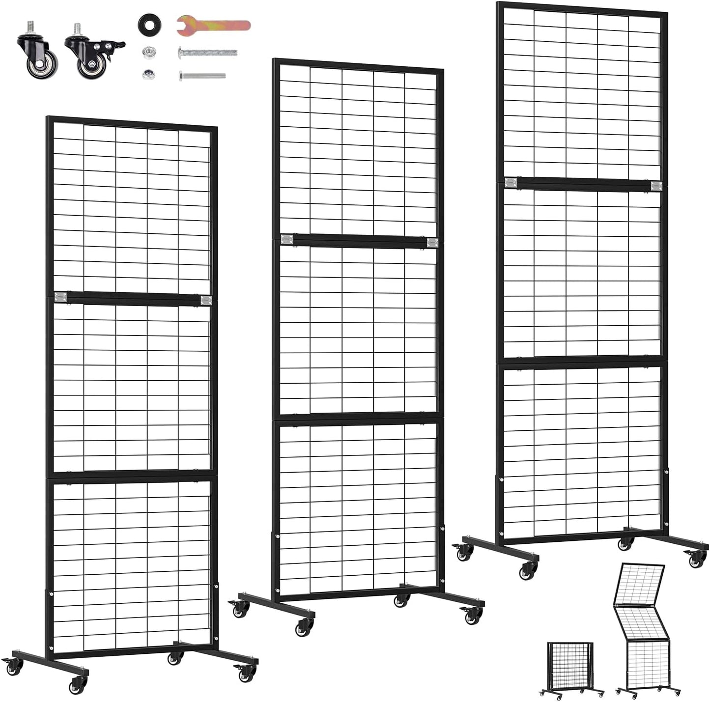 Heavy Duty Foldable Gridwall Panels for Craft Display Storage
