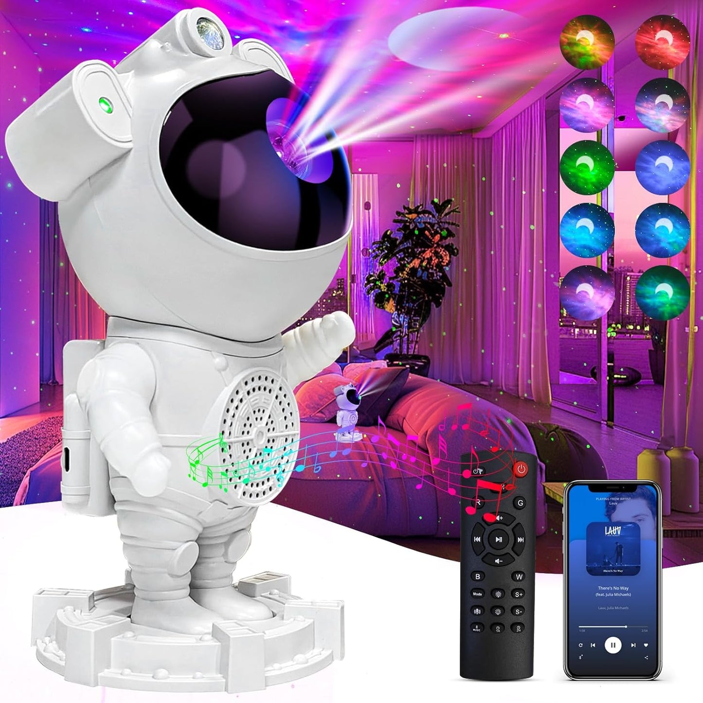 RGB Bluetooth Galaxy Projector by RUISHINE