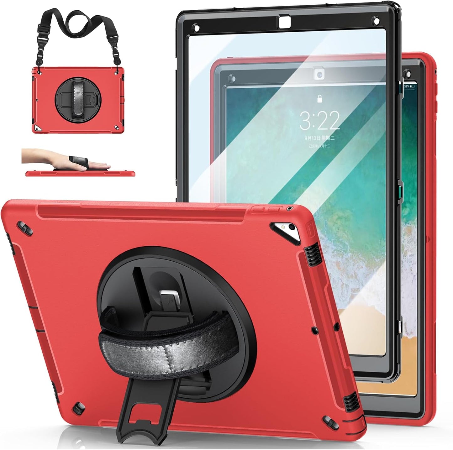 Heavy Duty Rugged Case for iPad Pro 12.9 with 360 Stand