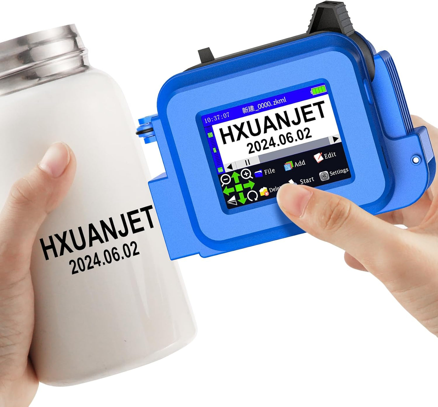 Portable Mini Inkjet Printer - Quick-Drying Ink, Barcode & Logo Maker!