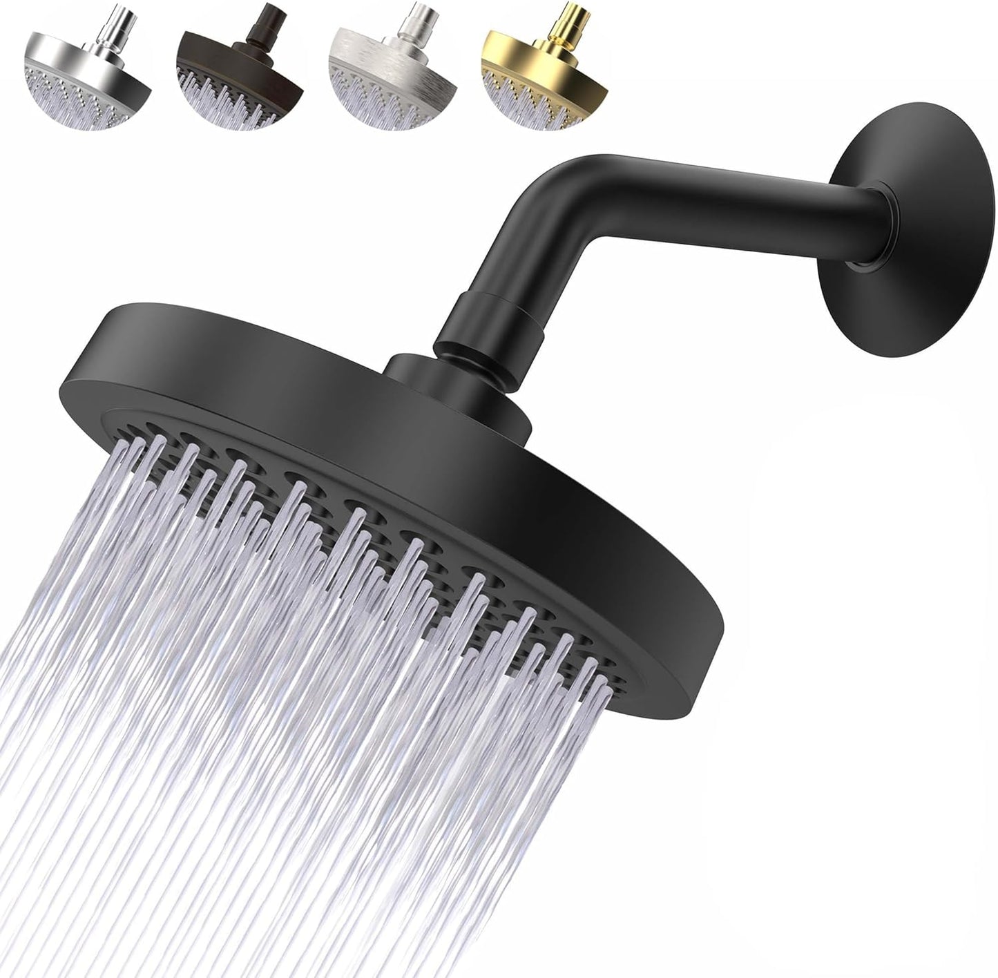 High Pressure Rainfall Shower Head with Adjustable Features 6ftin