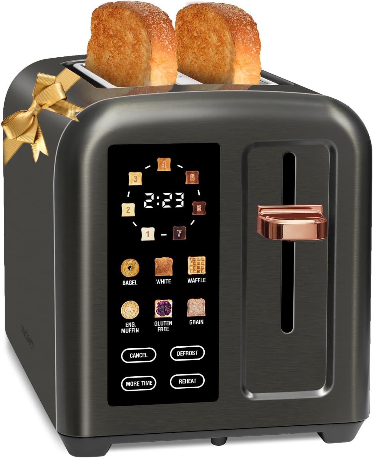 SEEDEEM Toaster 2 Slice with LCD Display and Touch Control